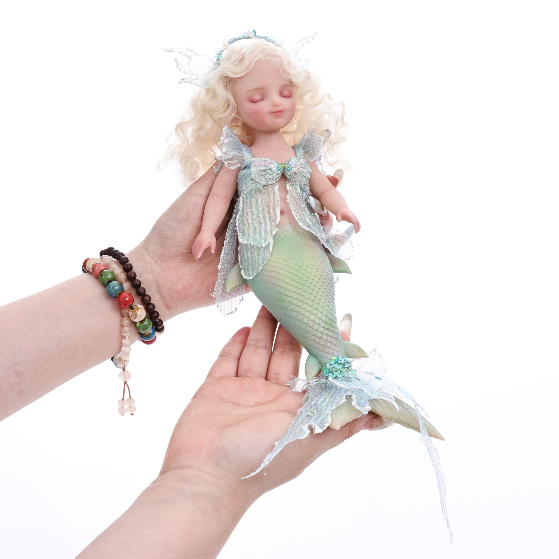 25cm/10Inch Silicone mermaid doll collection and dress-up