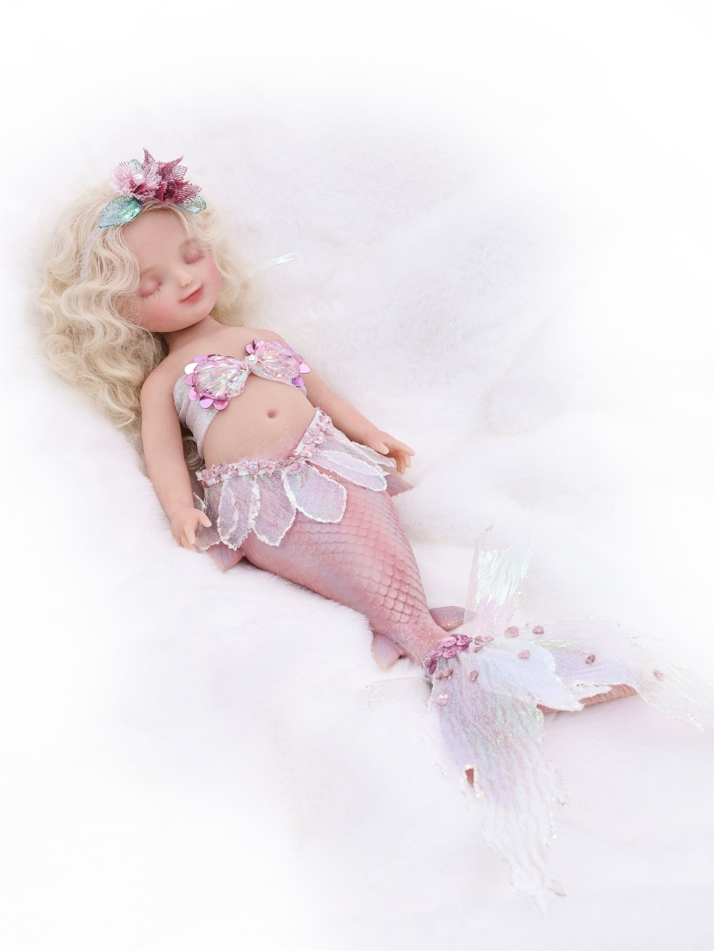 25cm/10Inch Silicone mermaid doll collection and dress-up