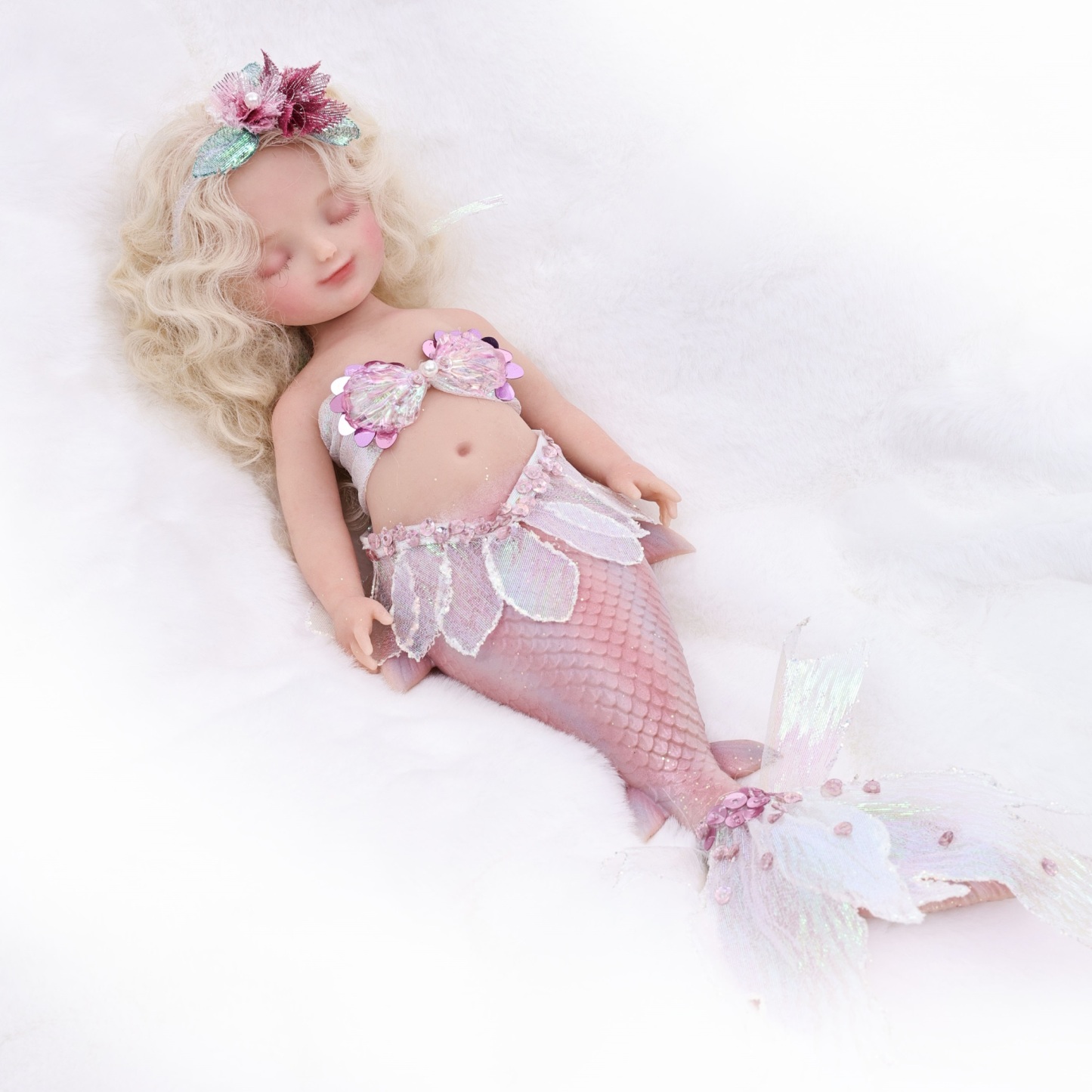 25cm/10Inch Silicone mermaid doll collection and dress-up