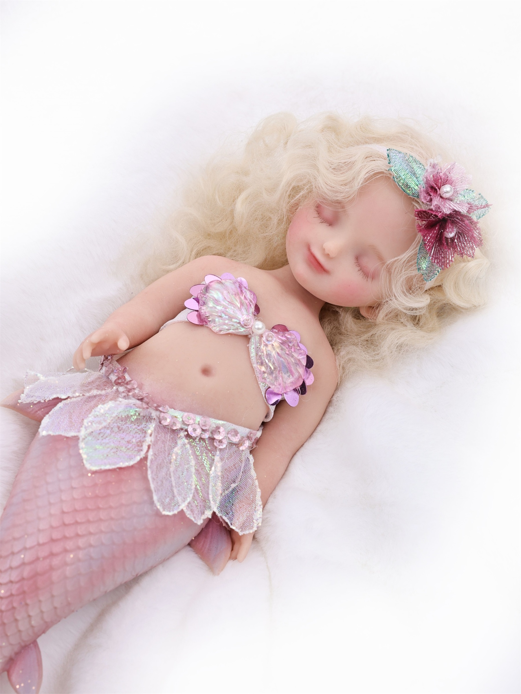 25cm/10Inch Silicone mermaid doll collection and dress-up