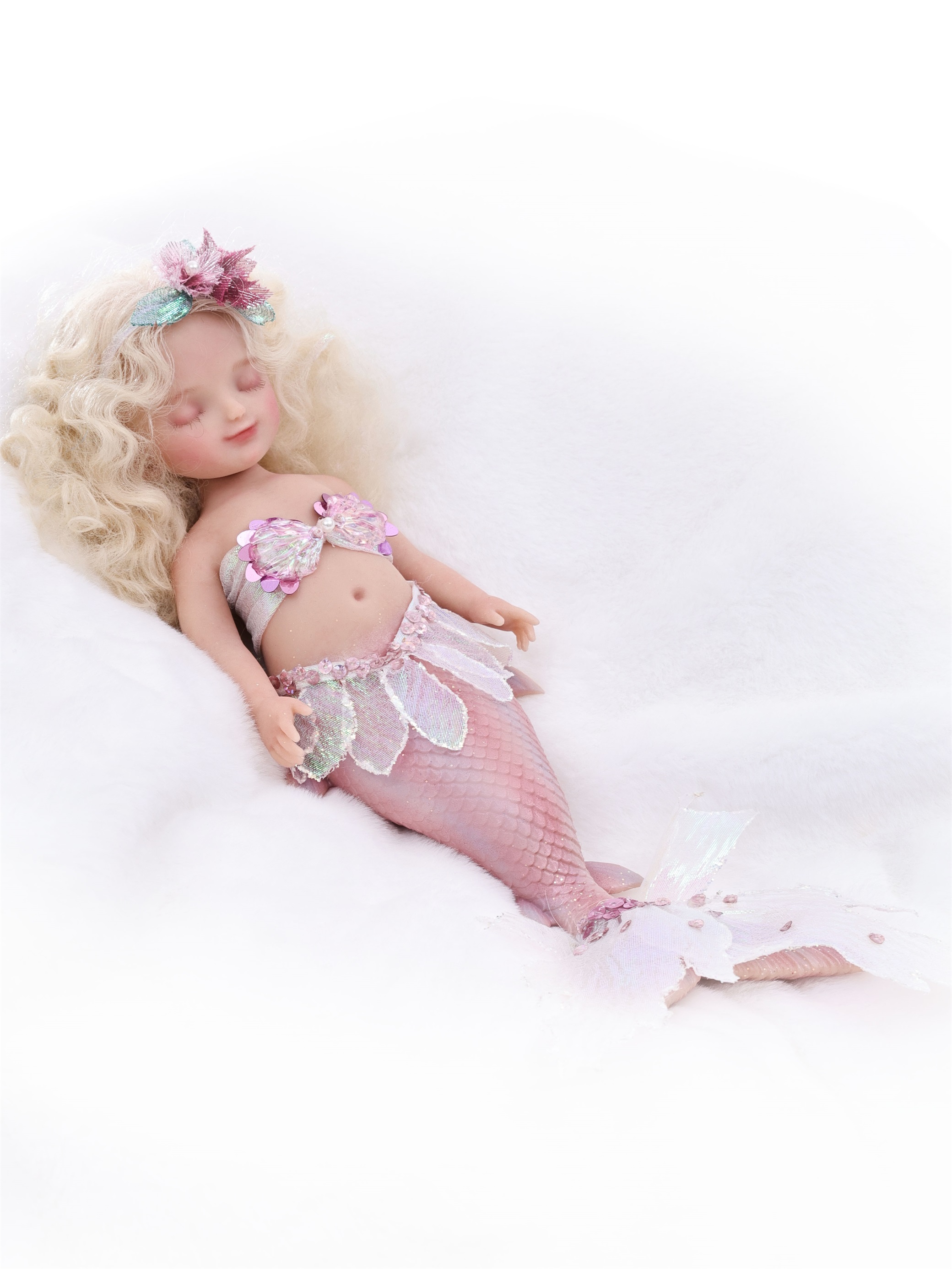 25cm/10Inch Silicone mermaid doll collection and dress-up