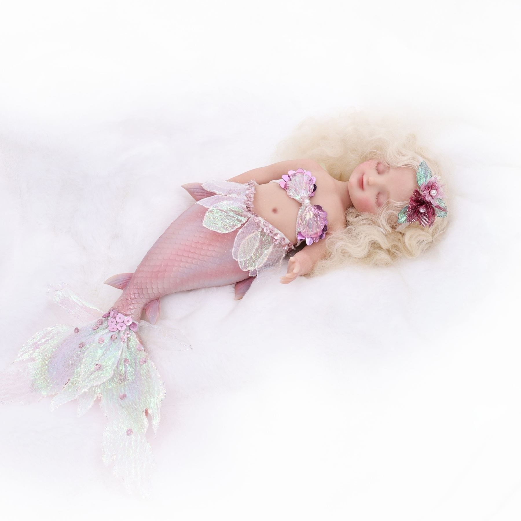 25cm/10Inch Silicone mermaid doll collection and dress-up