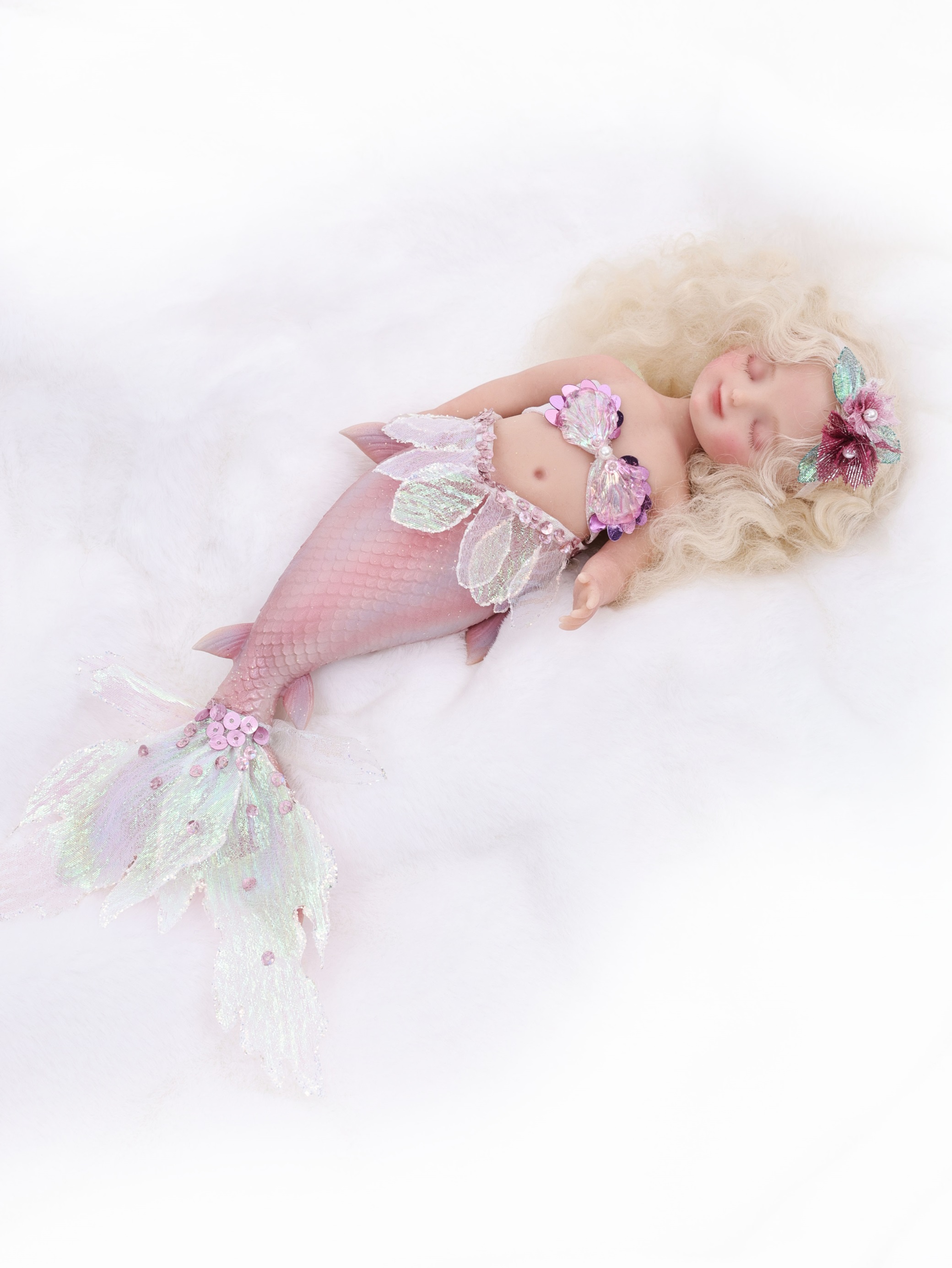 25cm/10Inch Silicone mermaid doll collection and dress-up