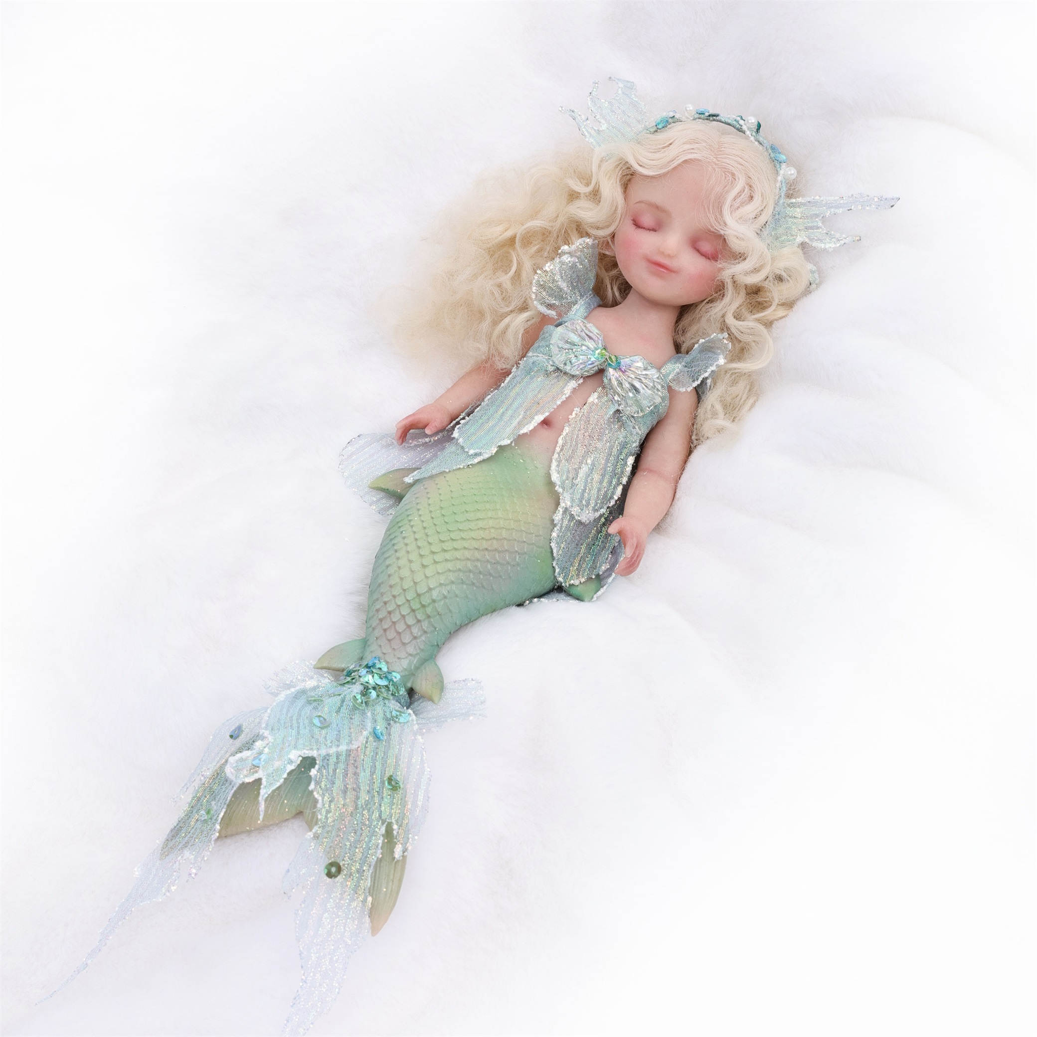 25cm/10Inch Silicone mermaid doll collection and dress-up