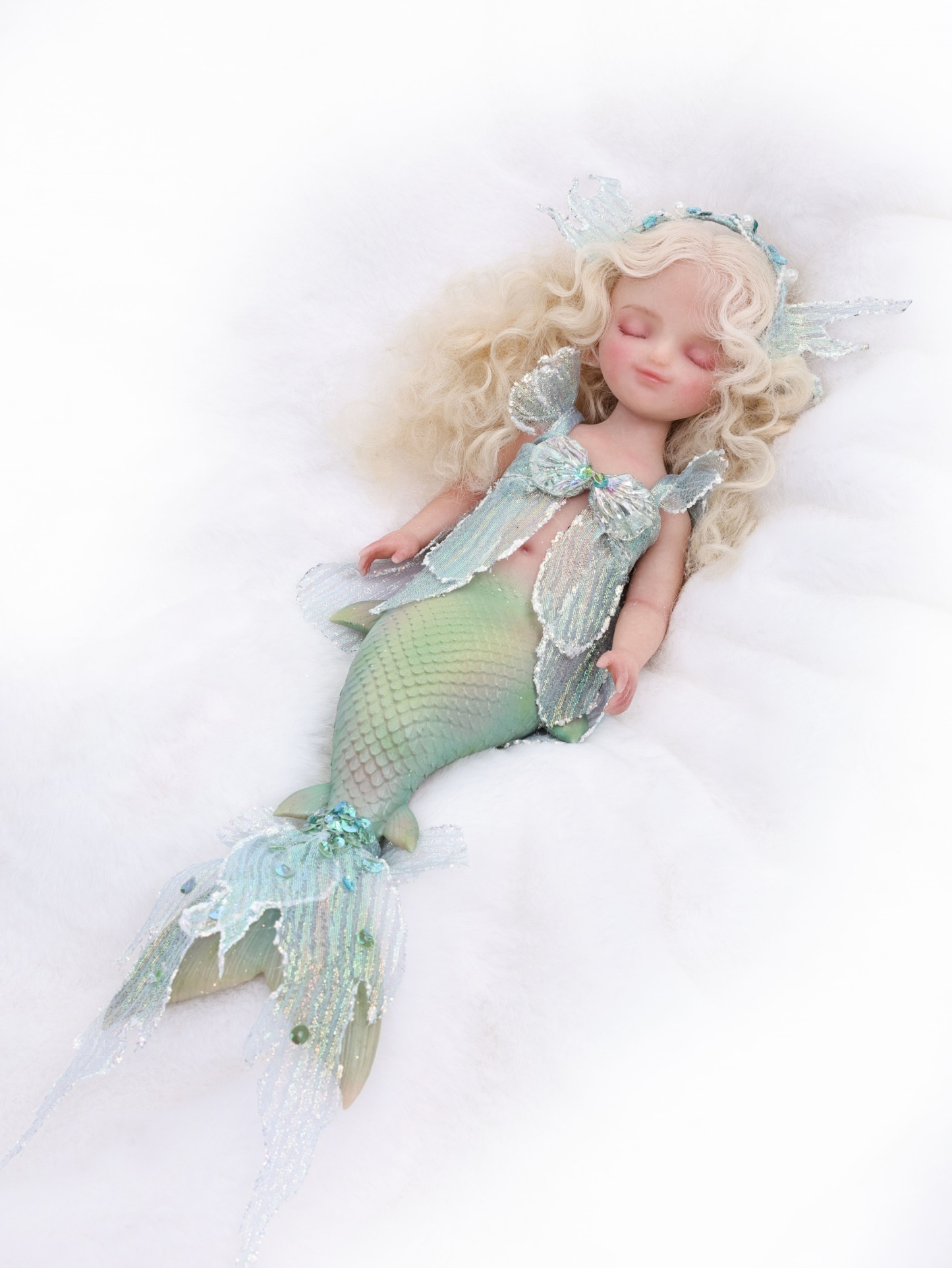 25cm/10Inch Silicone mermaid doll collection and dress-up
