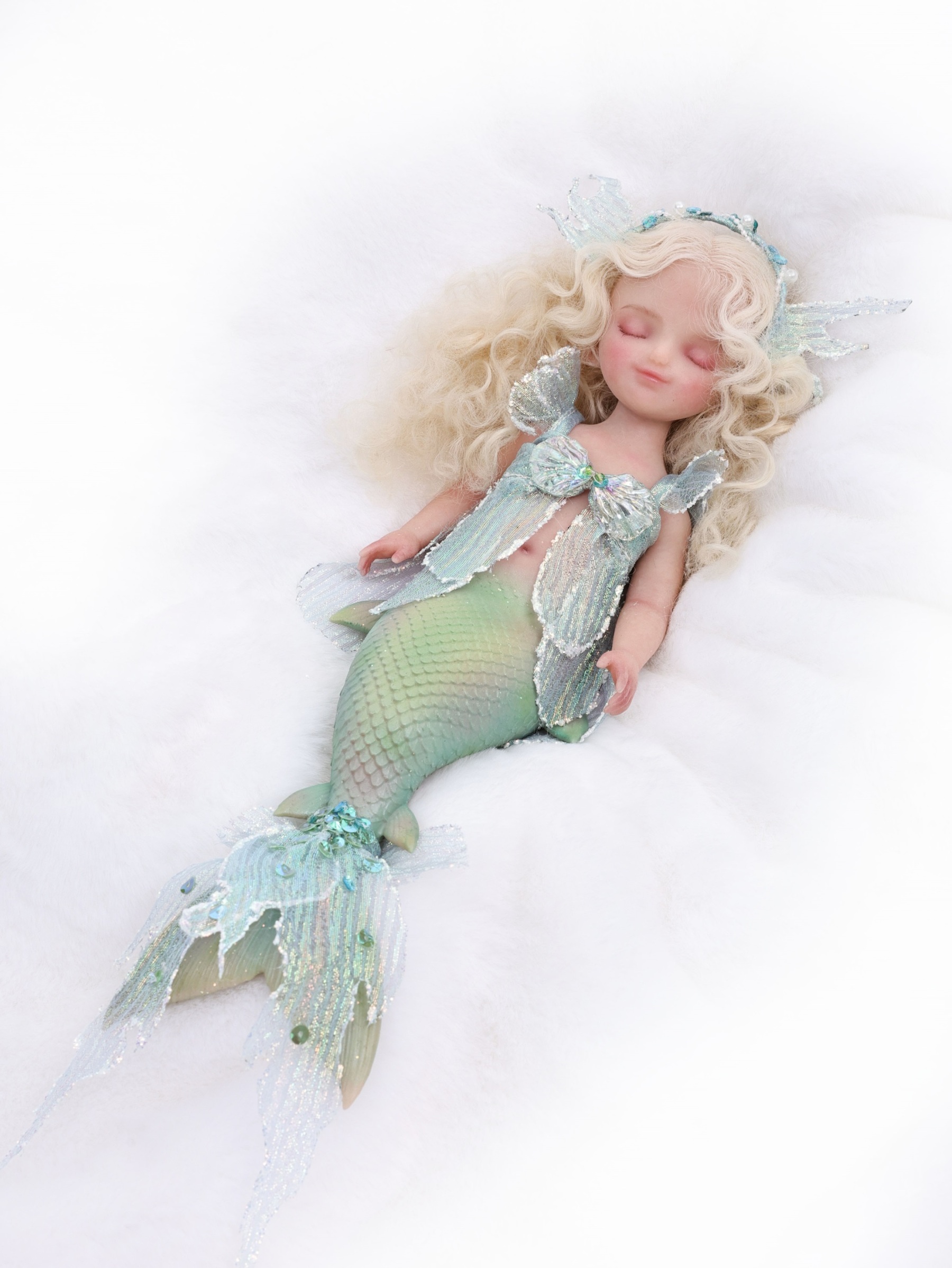 25cm/10Inch Silicone mermaid doll collection and dress-up