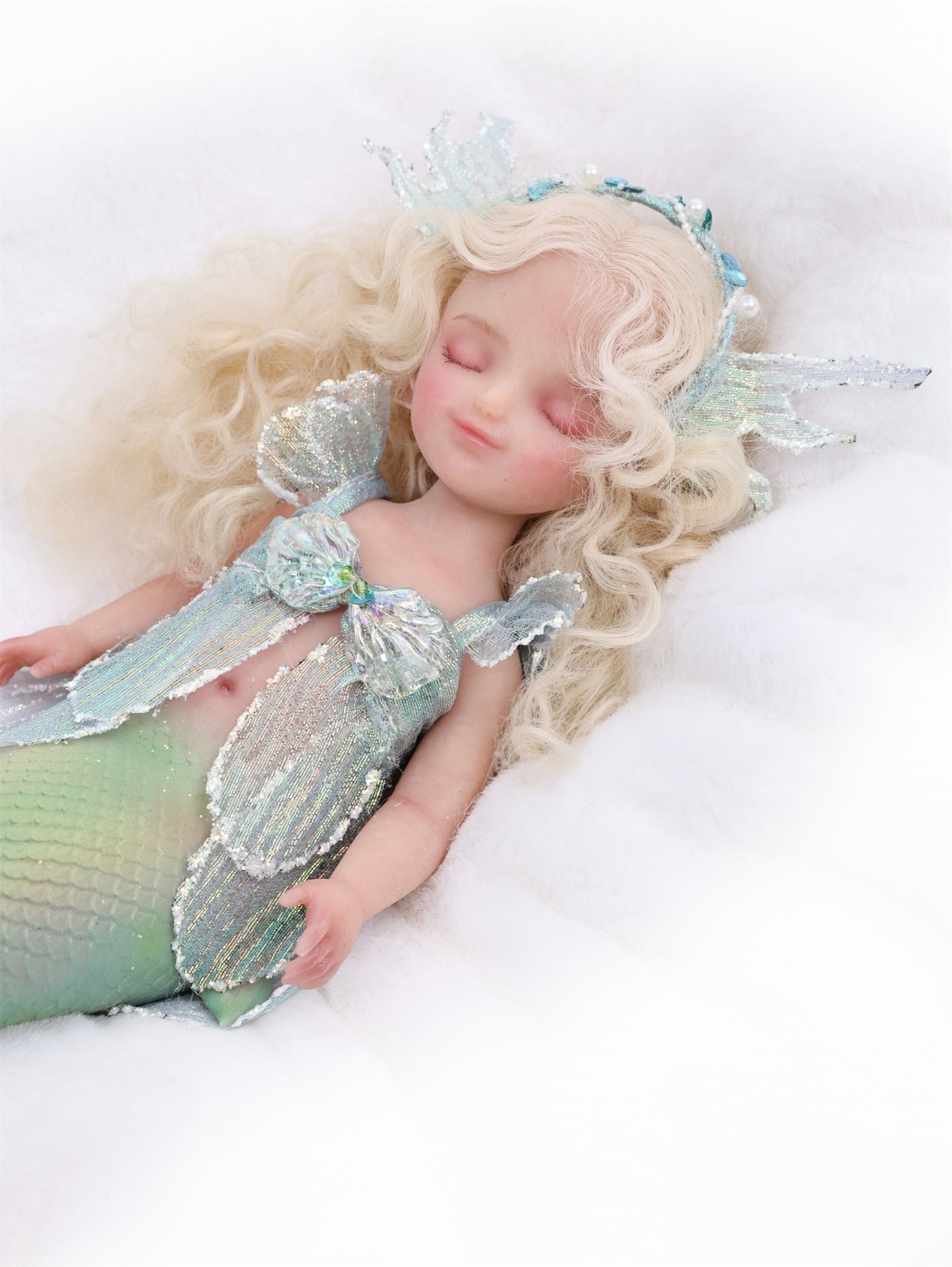 25cm/10Inch Silicone mermaid doll collection and dress-up