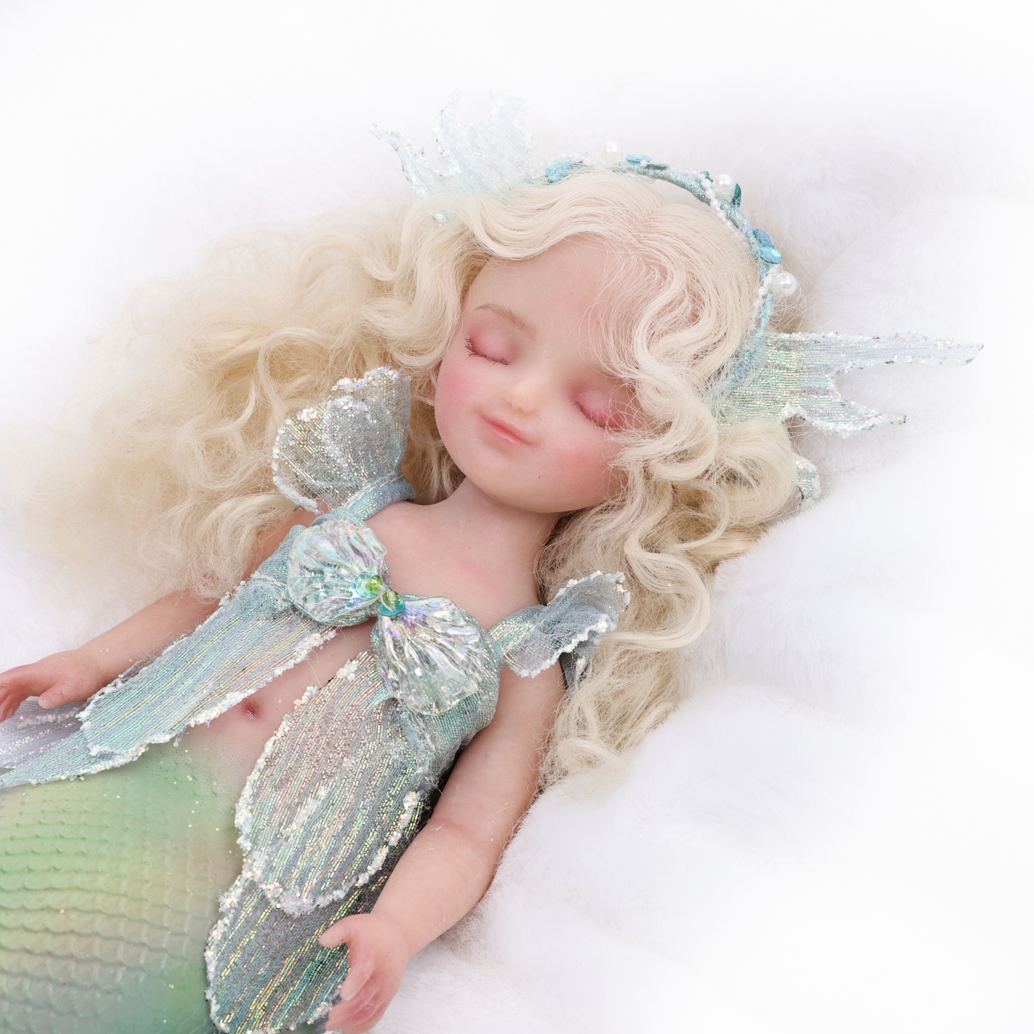 25cm/10Inch Silicone mermaid doll collection and dress-up