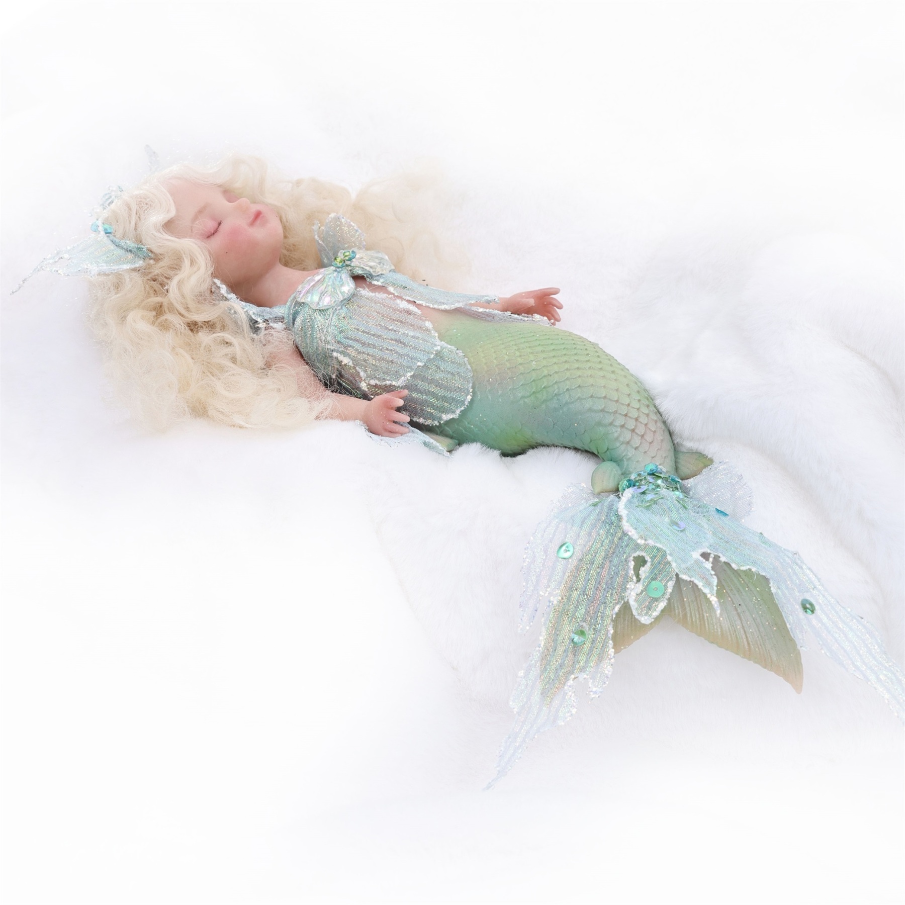 25cm/10Inch Silicone mermaid doll collection and dress-up
