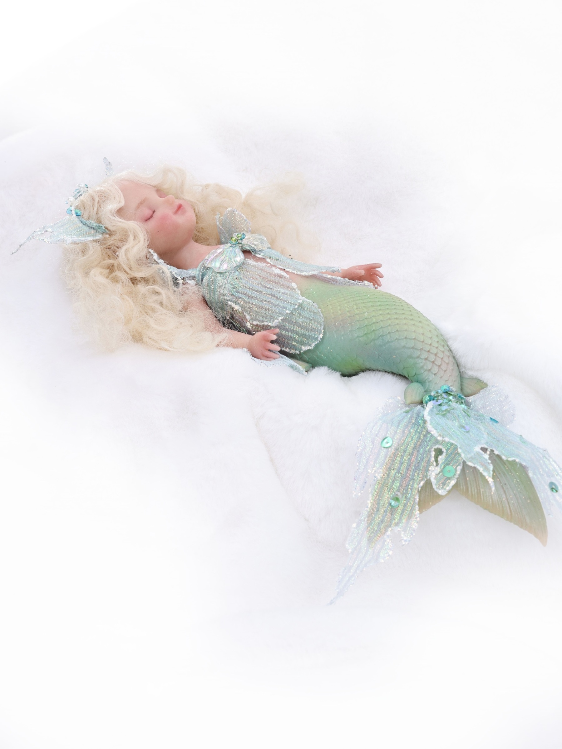 25cm/10Inch Silicone mermaid doll collection and dress-up