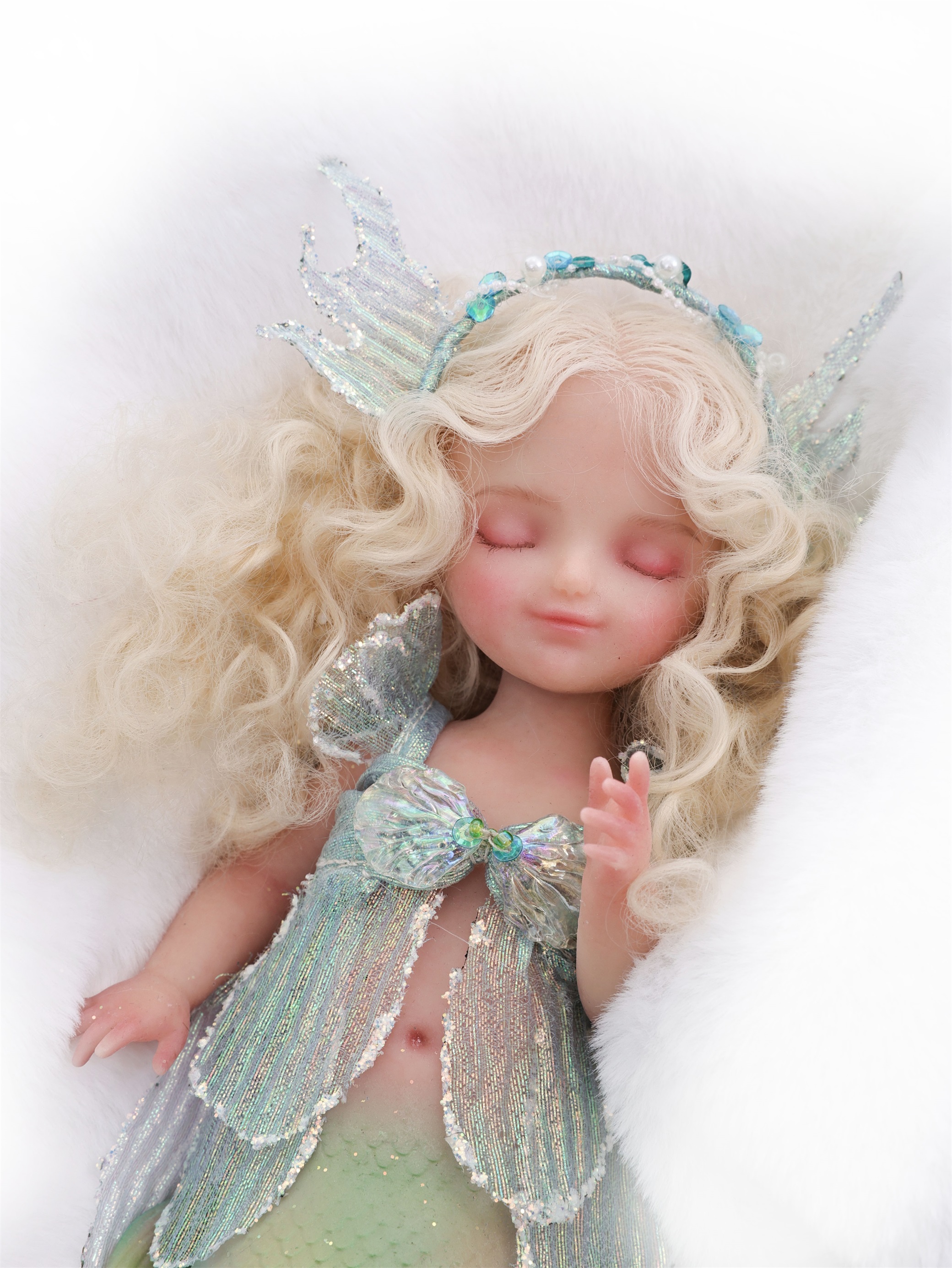 25cm/10Inch Silicone mermaid doll collection and dress-up