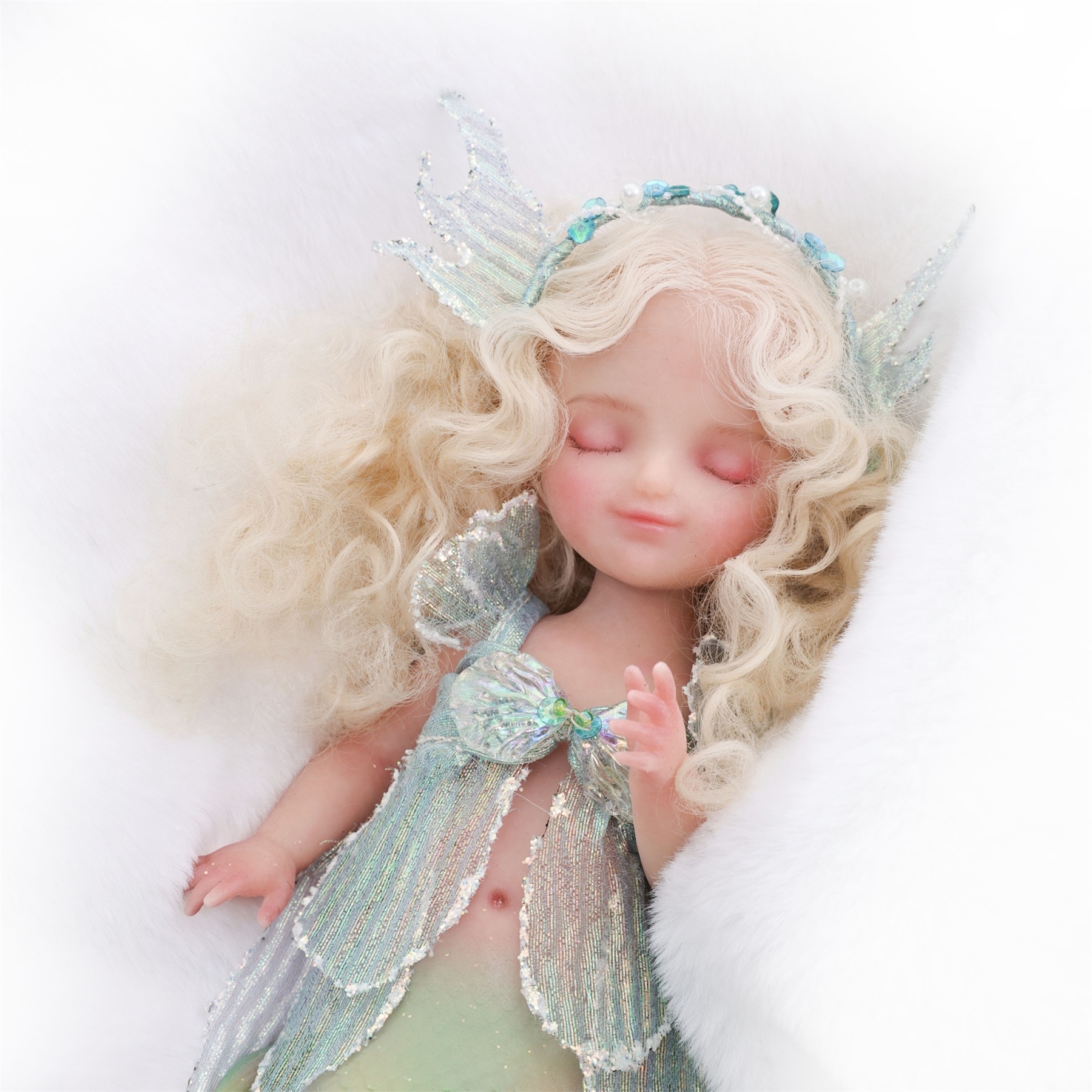 25cm/10Inch Silicone mermaid doll collection and dress-up