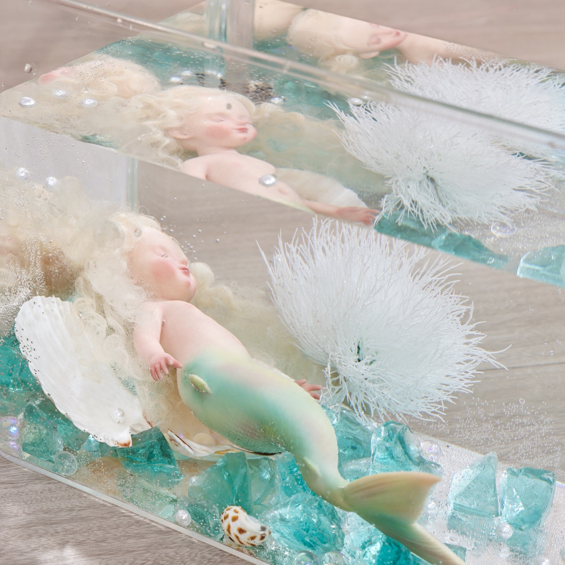 25cm/10Inch Silicone mermaid doll collection and dress-up