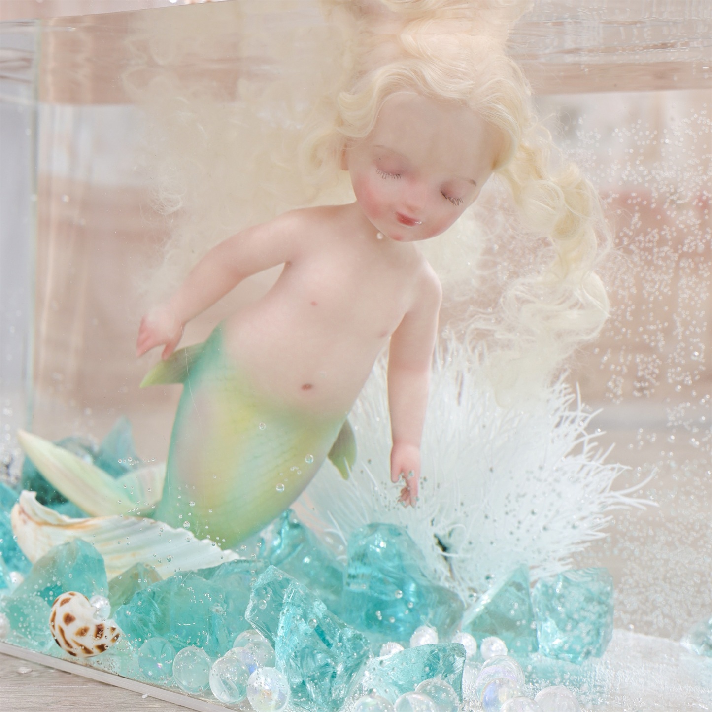 25cm/10Inch Silicone mermaid doll collection and dress-up