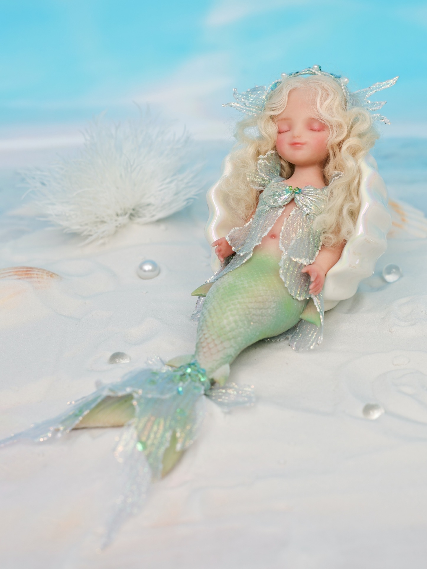 25cm/10Inch Silicone mermaid doll collection and dress-up