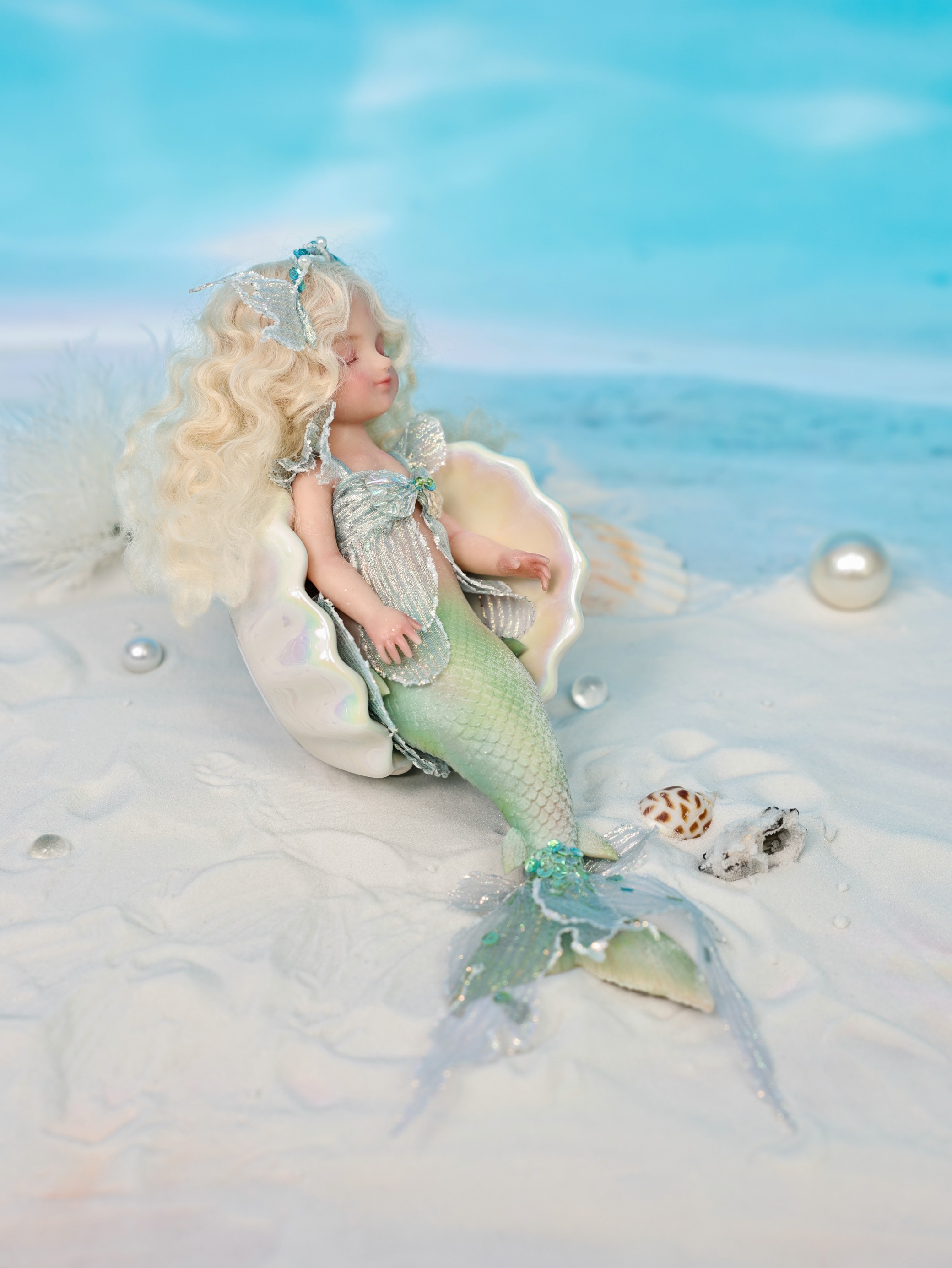 25cm/10Inch Silicone mermaid doll collection and dress-up