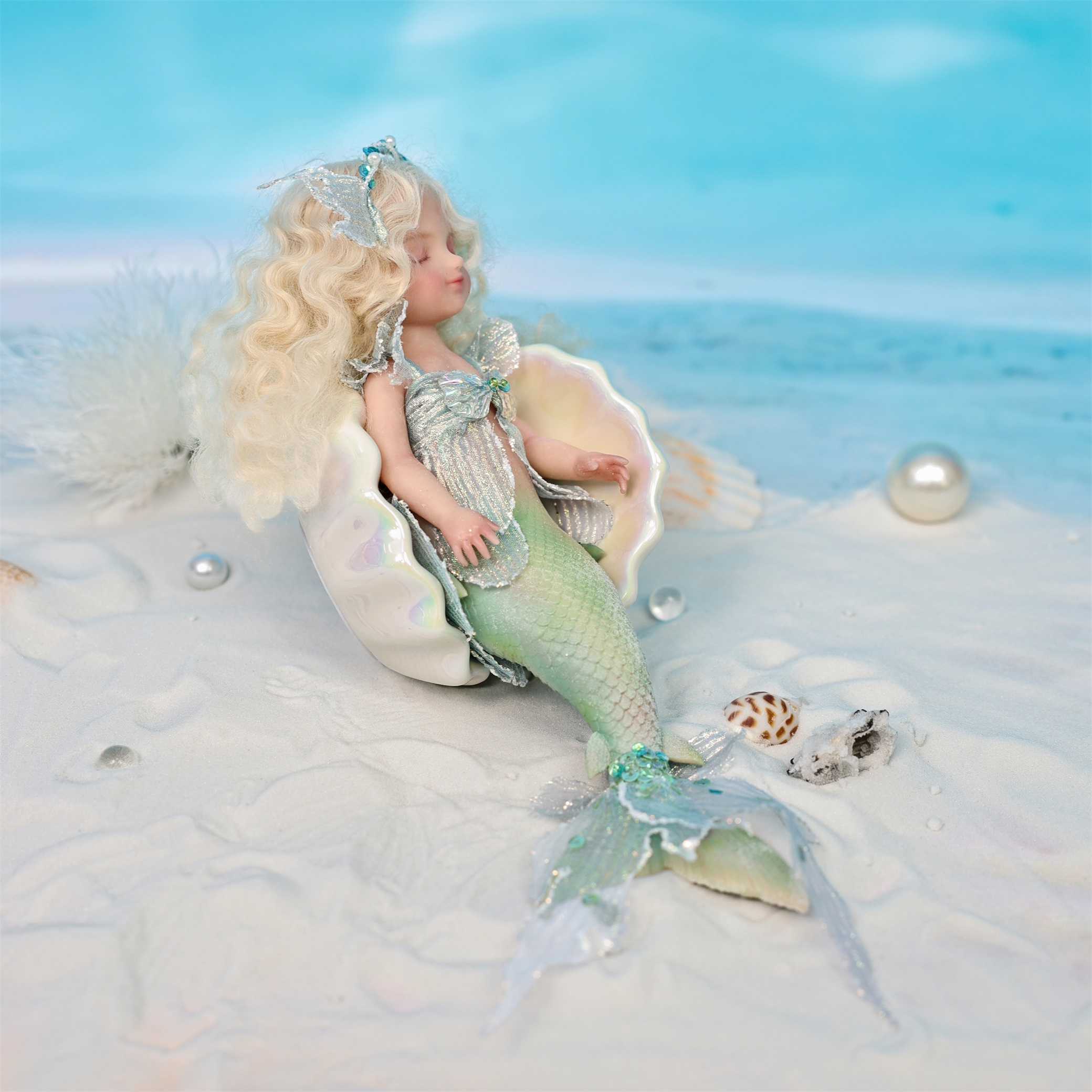 25cm/10Inch Silicone mermaid doll collection and dress-up