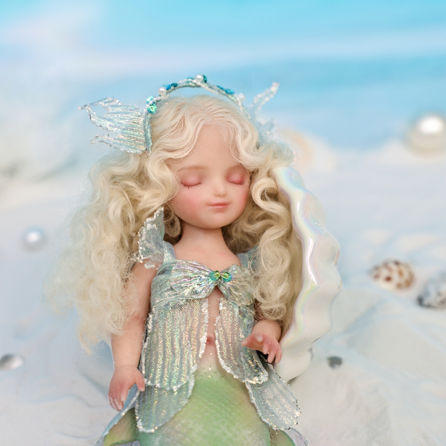 25cm/10Inch Silicone mermaid doll collection and dress-up