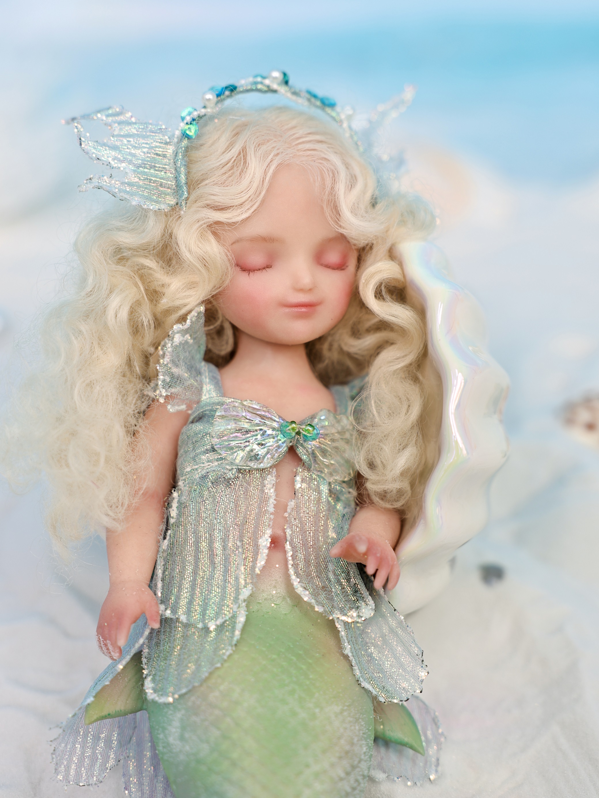 25cm/10Inch Silicone mermaid doll collection and dress-up