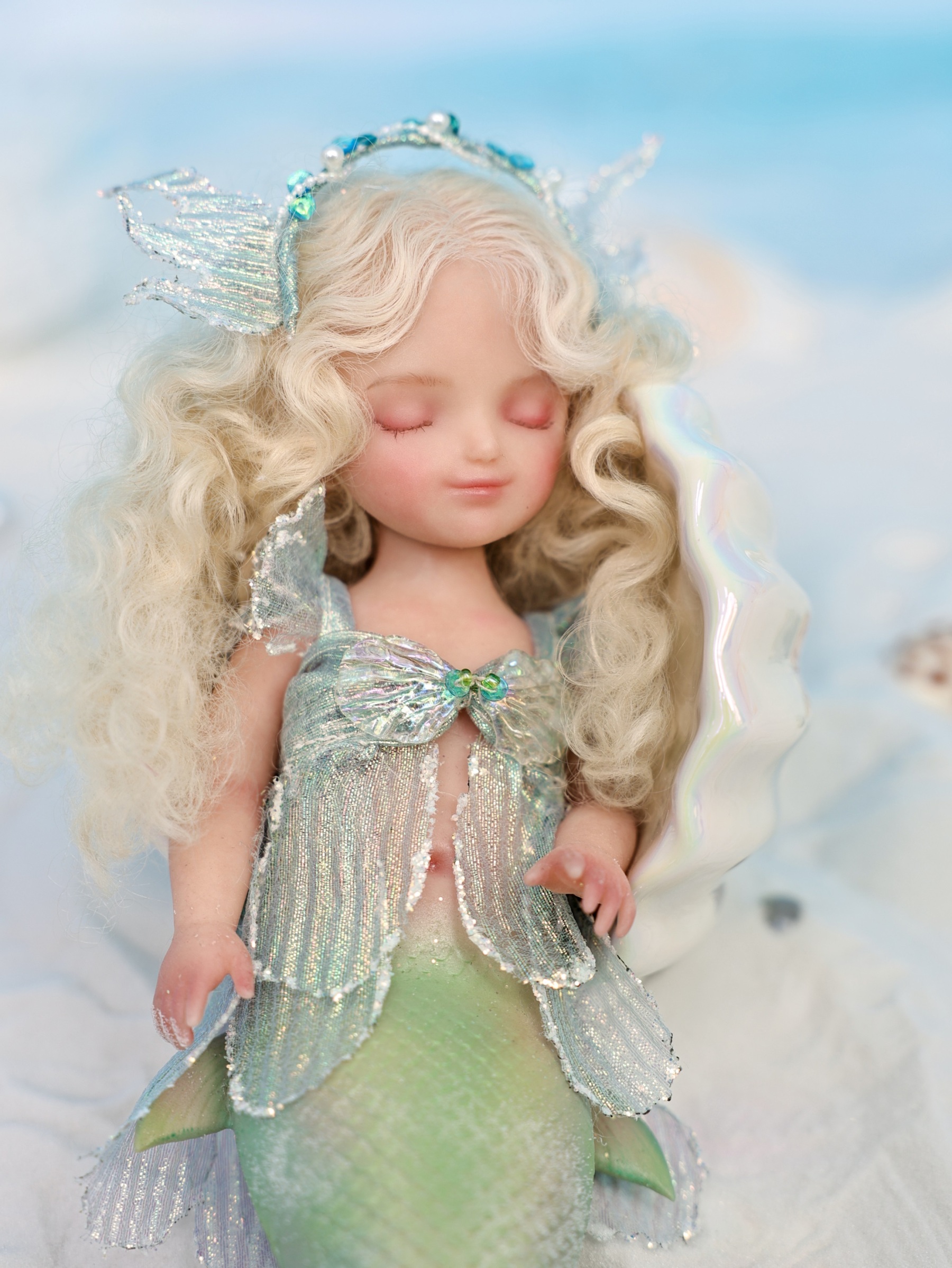 25cm/10Inch Silicone mermaid doll collection and dress-up