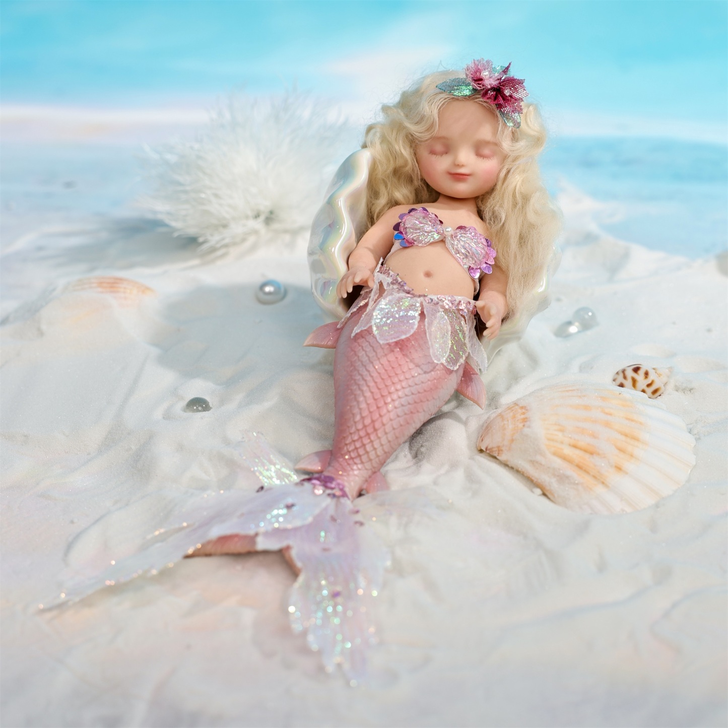 25cm/10Inch Silicone mermaid doll collection and dress-up