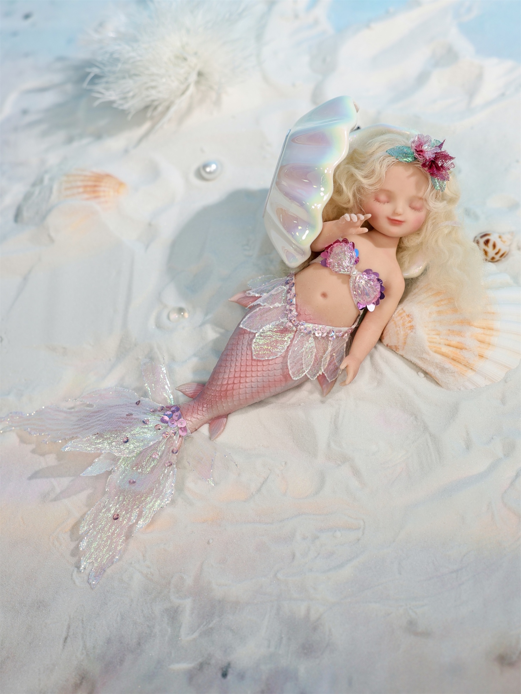 25cm/10Inch Silicone mermaid doll collection and dress-up
