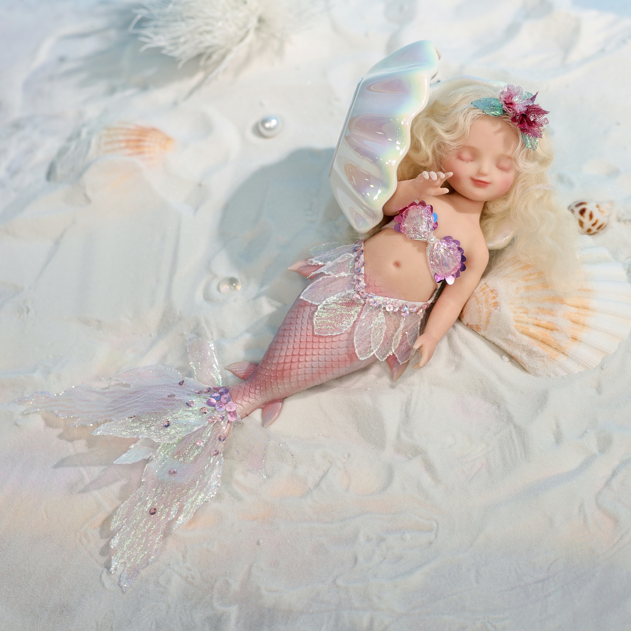 25cm/10Inch Silicone mermaid doll collection and dress-up