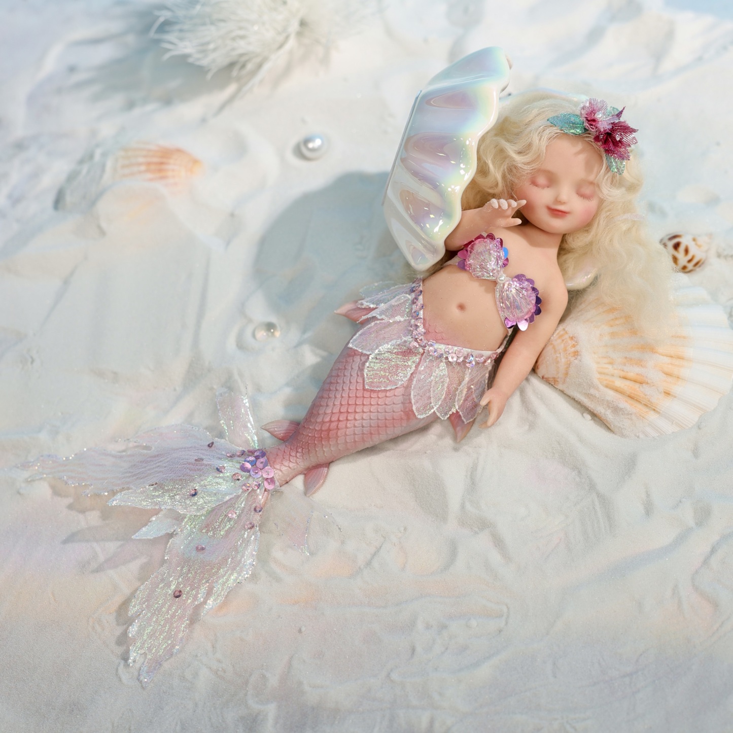 25cm/10Inch Silicone mermaid doll collection and dress-up