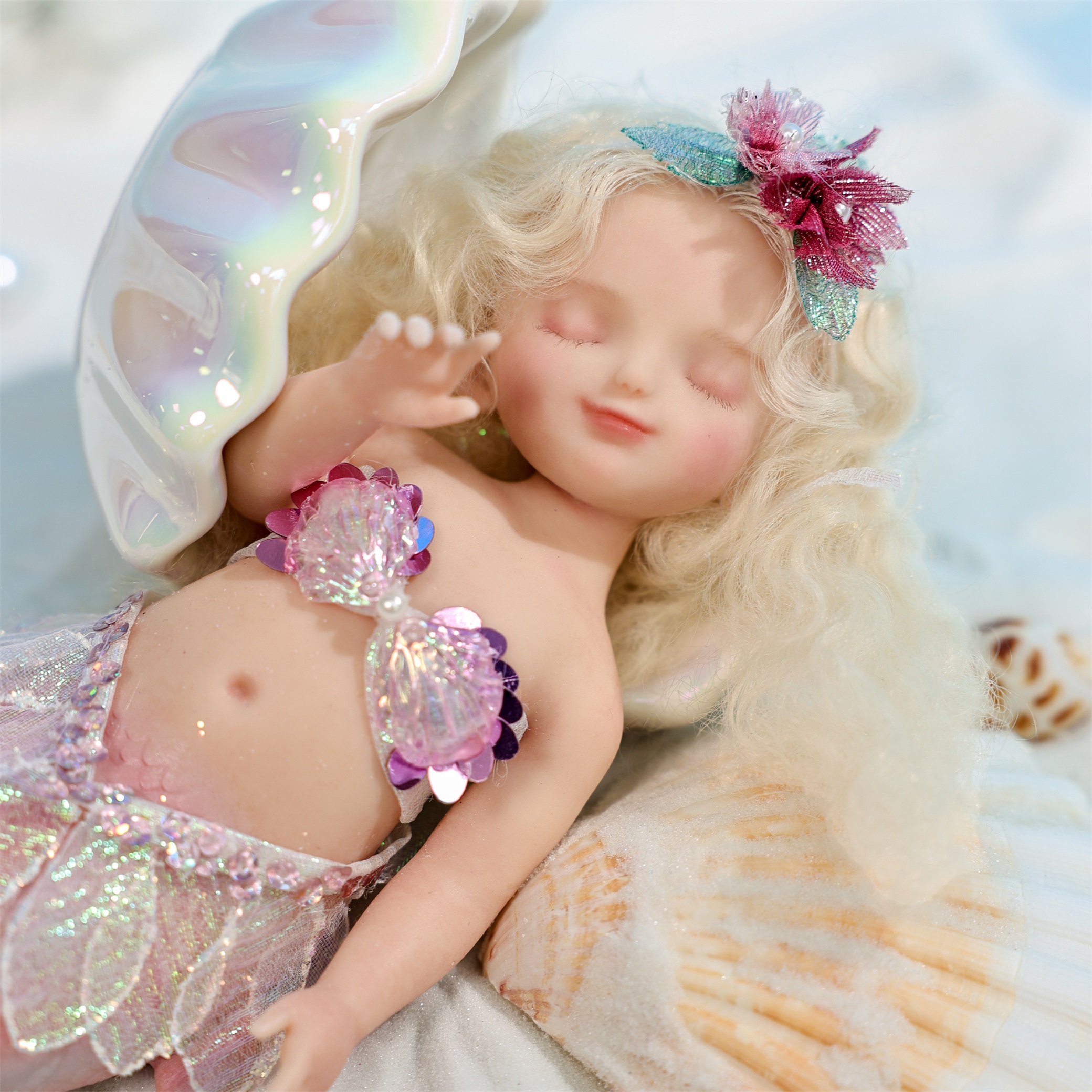 25cm/10Inch Silicone mermaid doll collection and dress-up