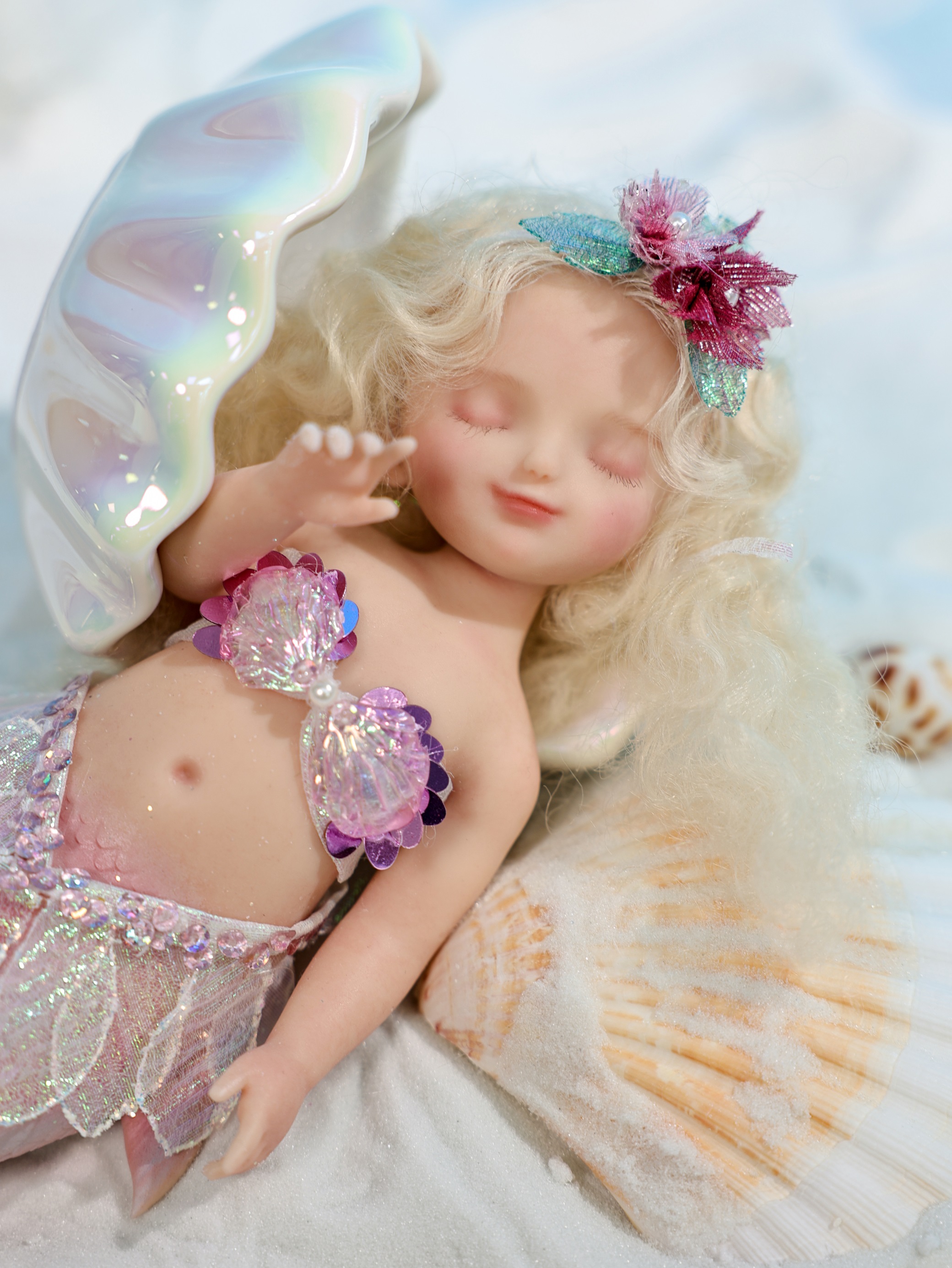 25cm/10Inch Silicone mermaid doll collection and dress-up