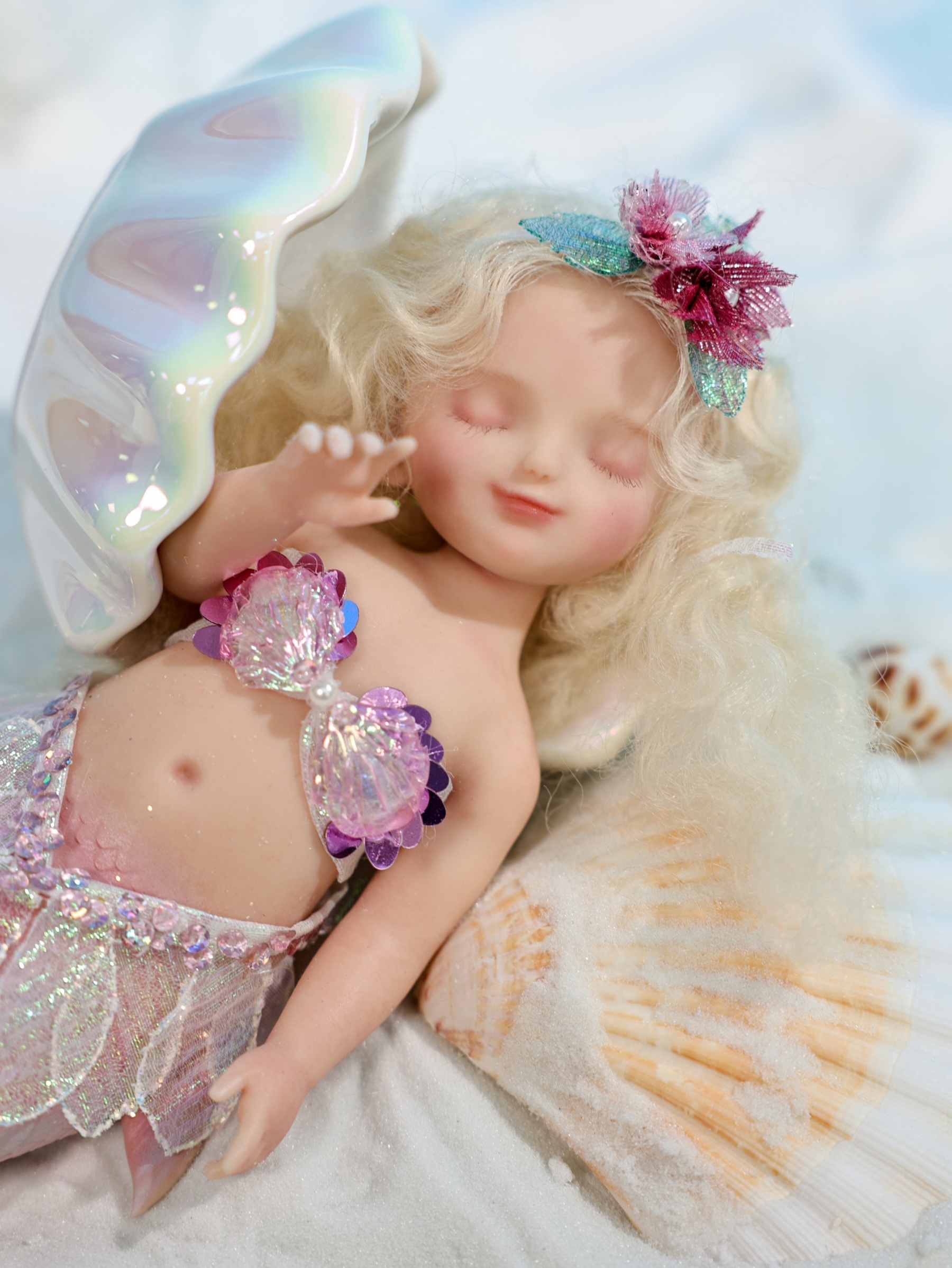 25cm/10Inch Silicone mermaid doll collection and dress-up