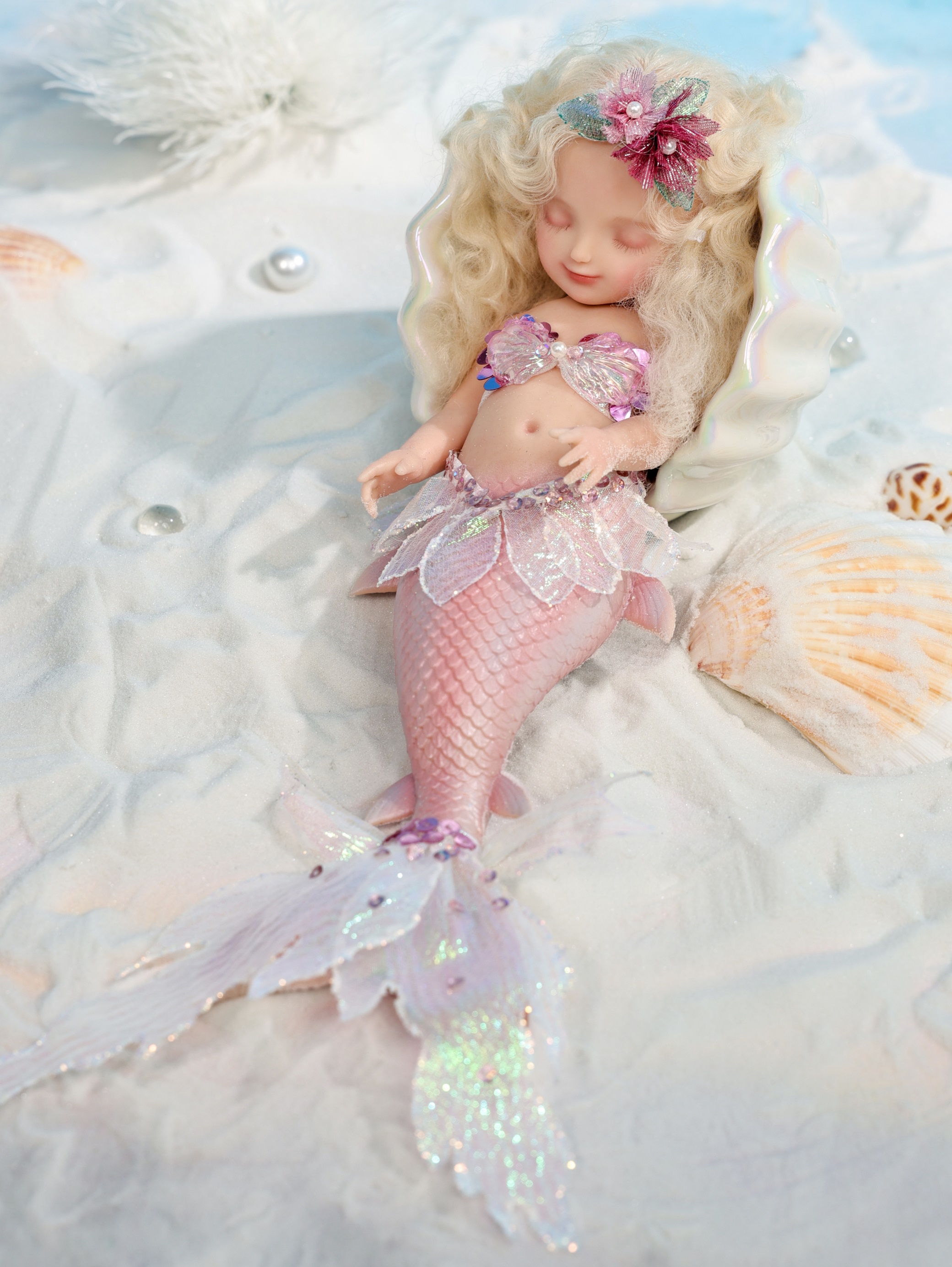 25cm/10Inch Silicone mermaid doll collection and dress-up