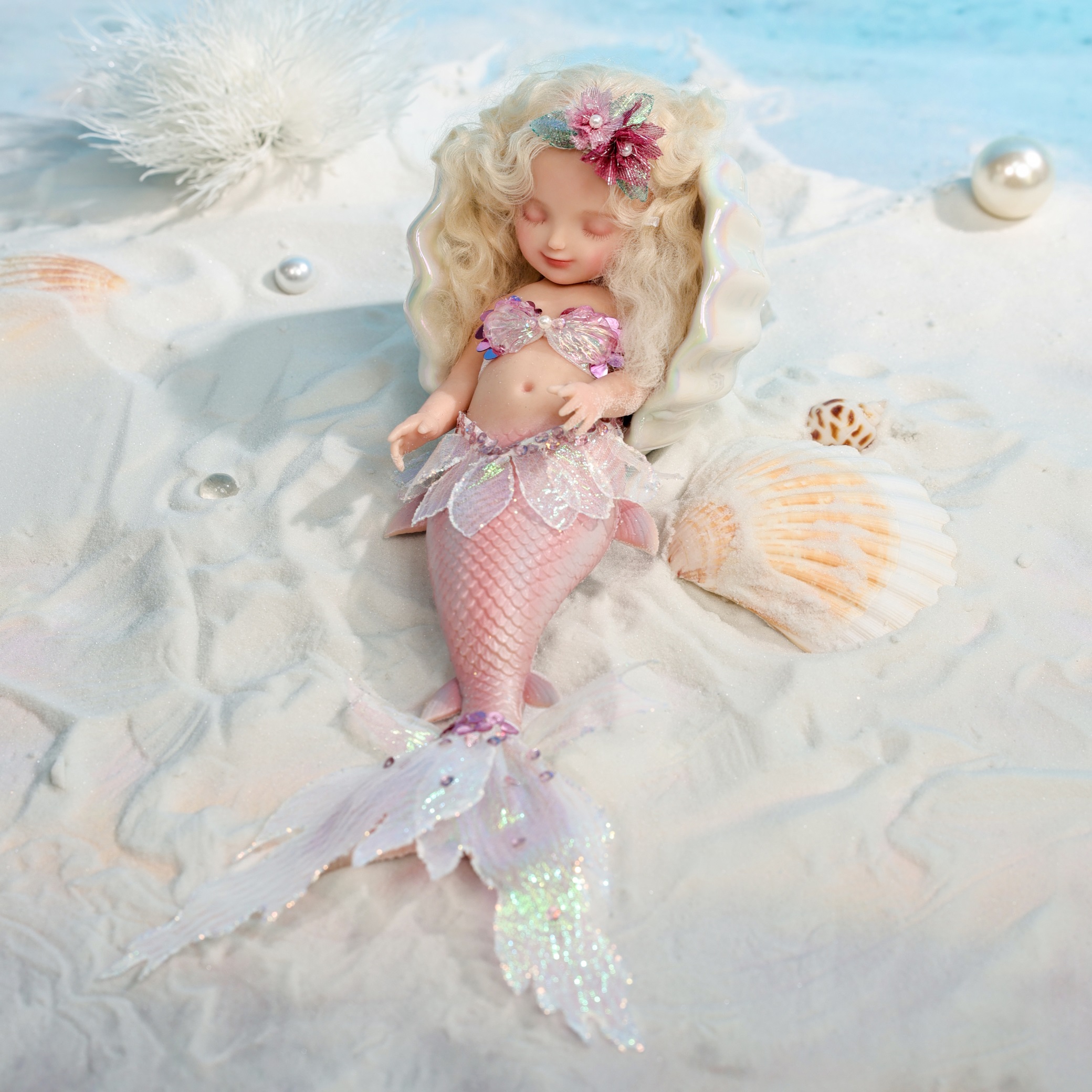 25cm/10Inch Silicone mermaid doll collection and dress-up