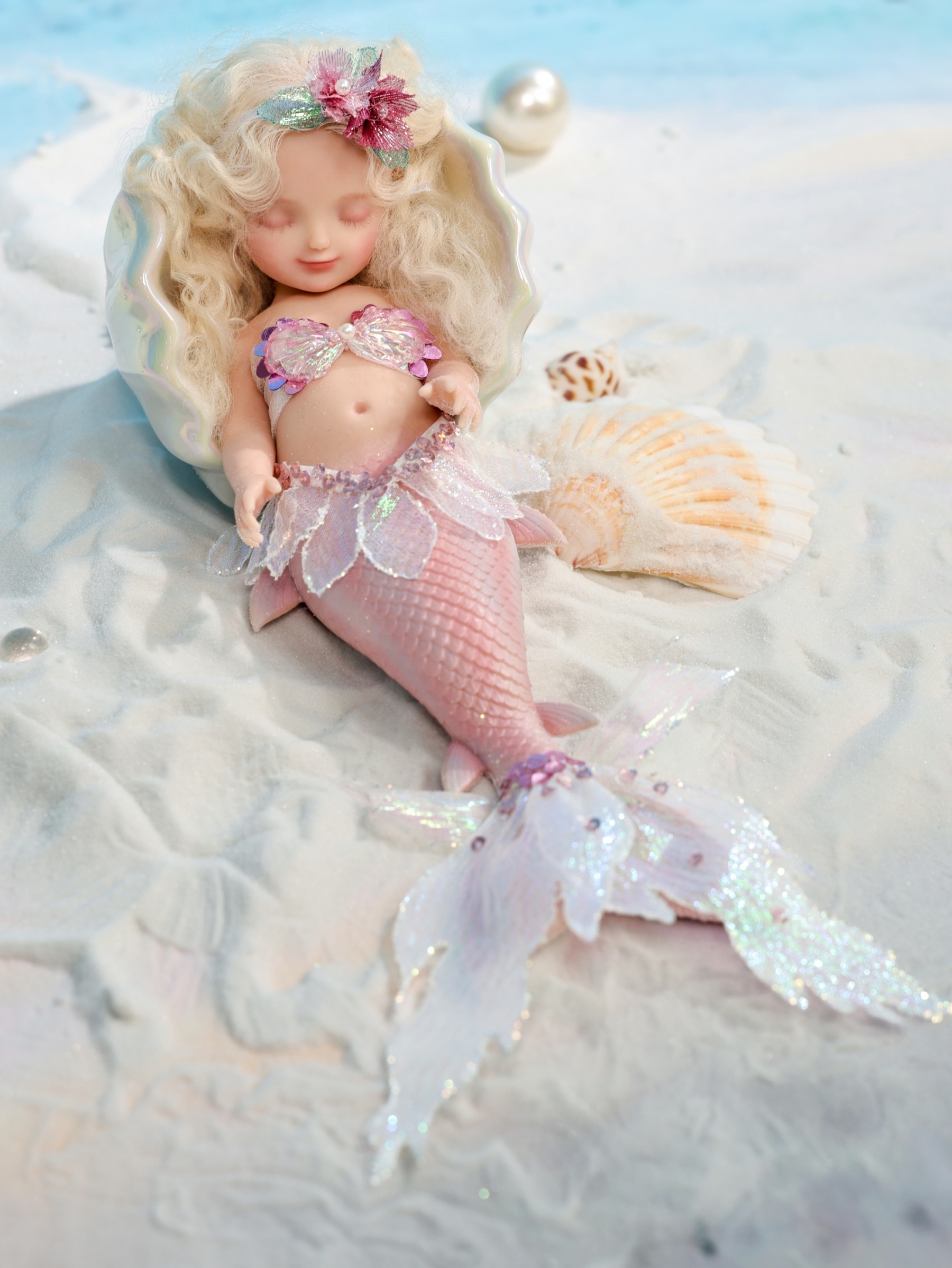 25cm/10Inch Silicone mermaid doll collection and dress-up