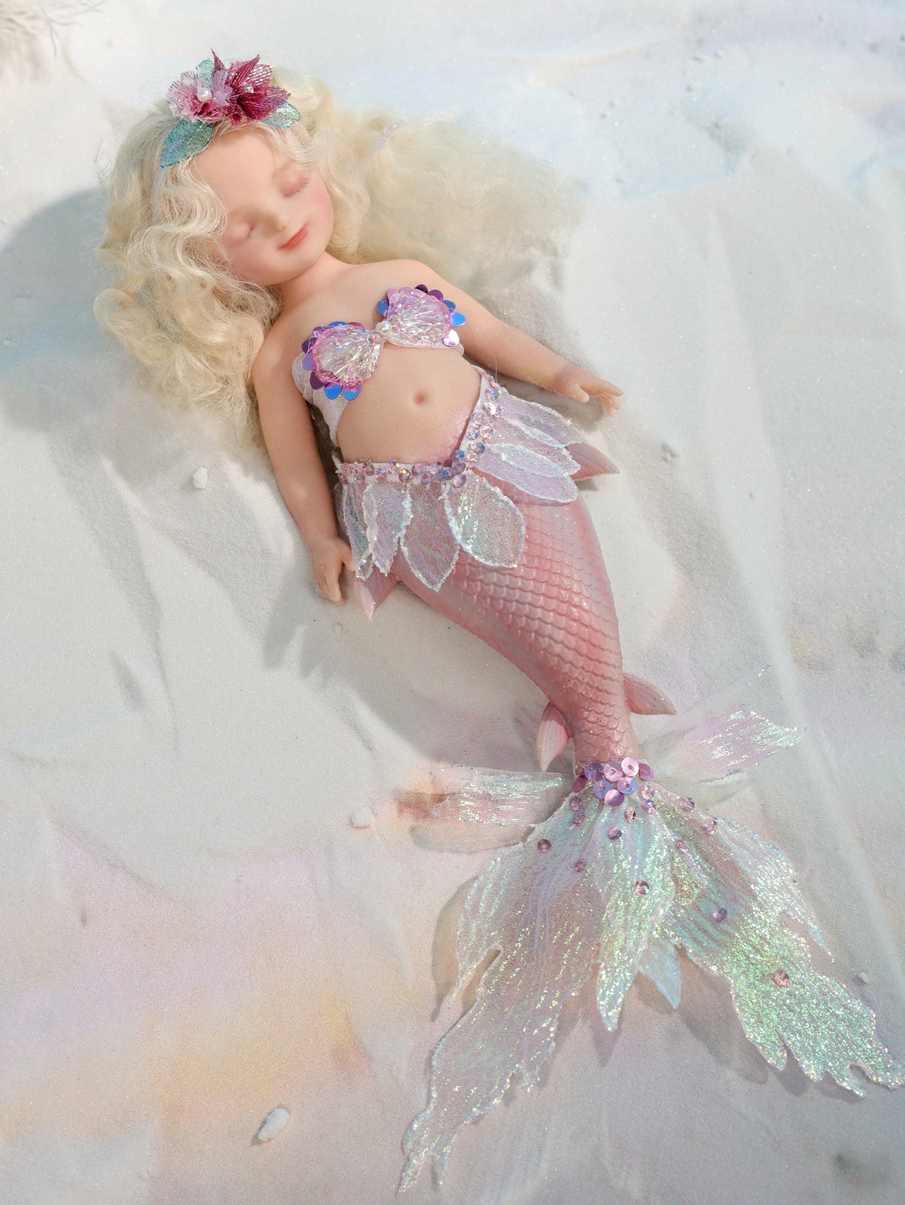 25cm/10Inch Silicone mermaid doll collection and dress-up