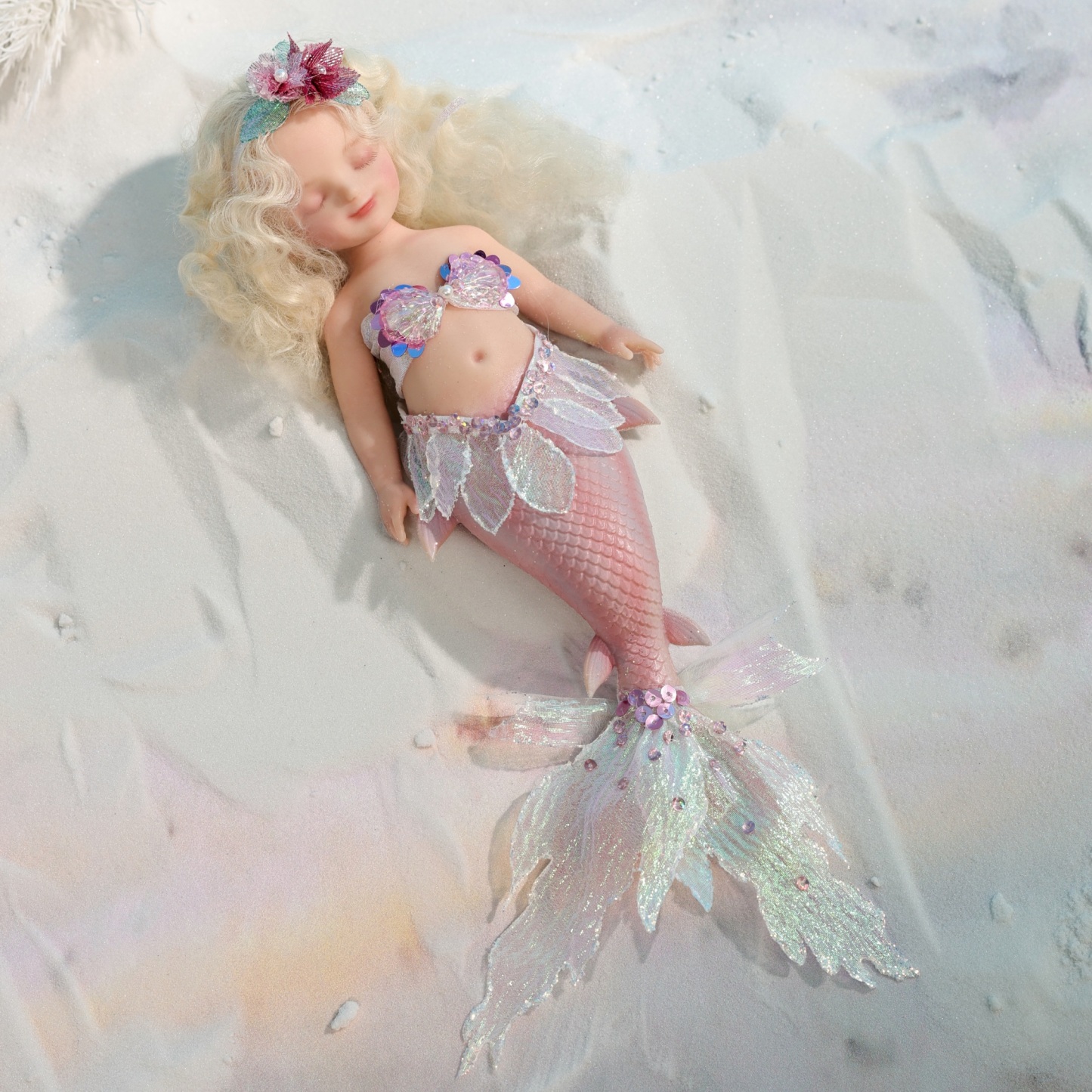 25cm/10Inch Silicone mermaid doll collection and dress-up