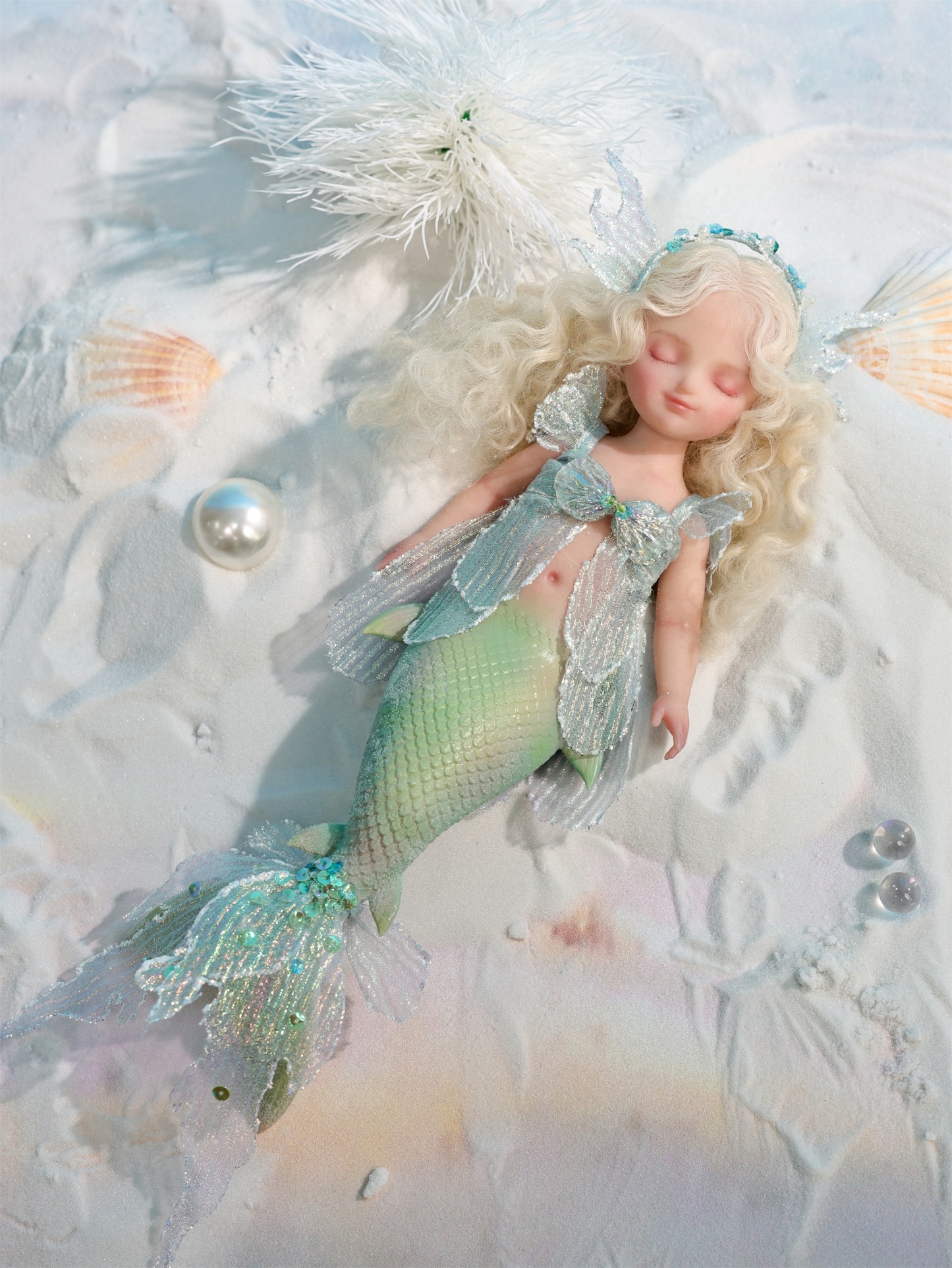 25cm/10Inch Silicone mermaid doll collection and dress-up