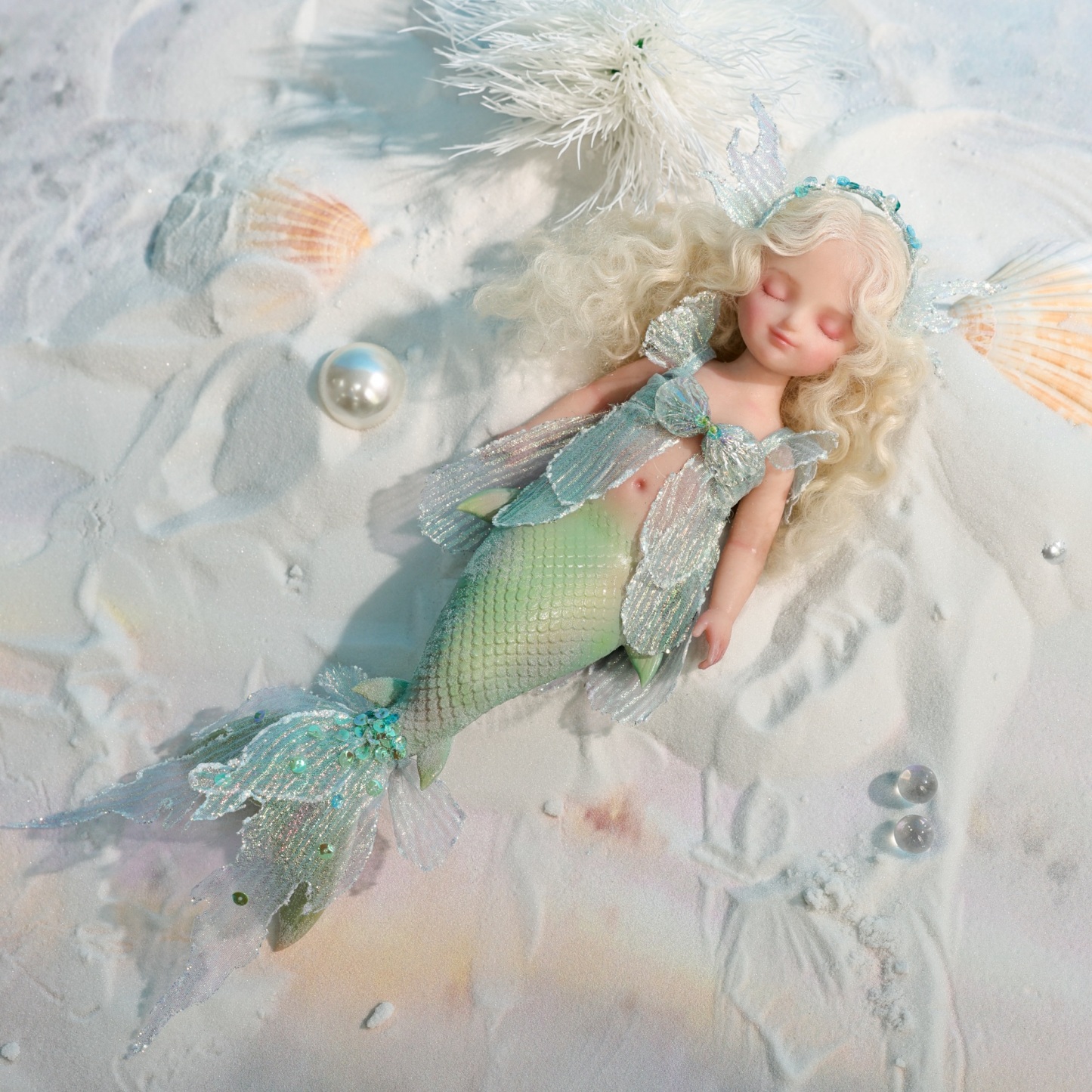 25cm/10Inch Silicone mermaid doll collection and dress-up