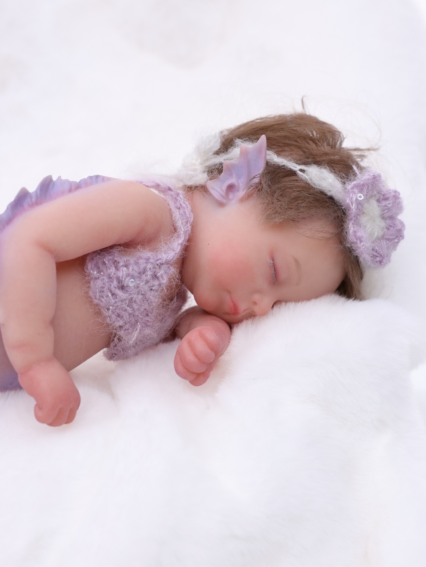 30cm/12inch Silicone mermaid handmade hair transplant simulated skin is soft, pinchable and washable