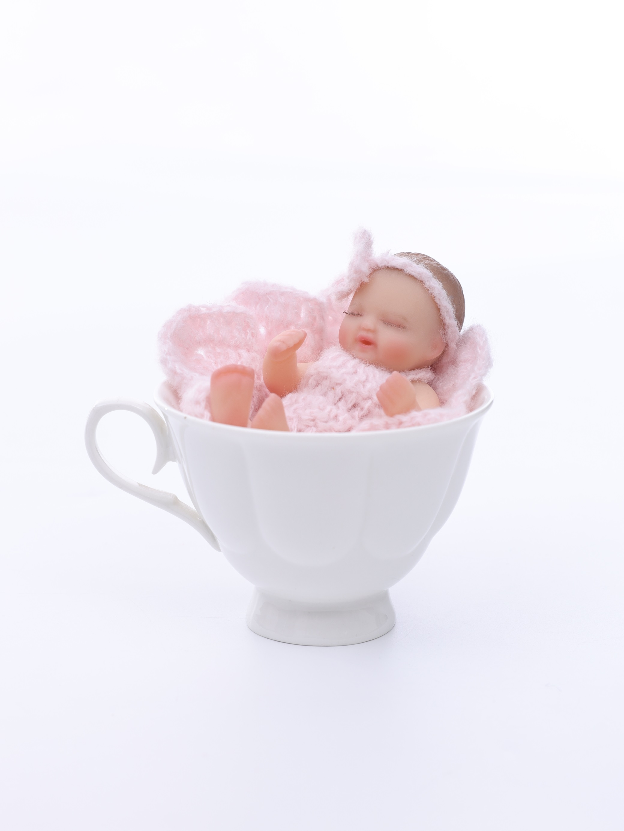 10cm/4Inch Lifelike Silicone Reborn Girl Baby Doll
