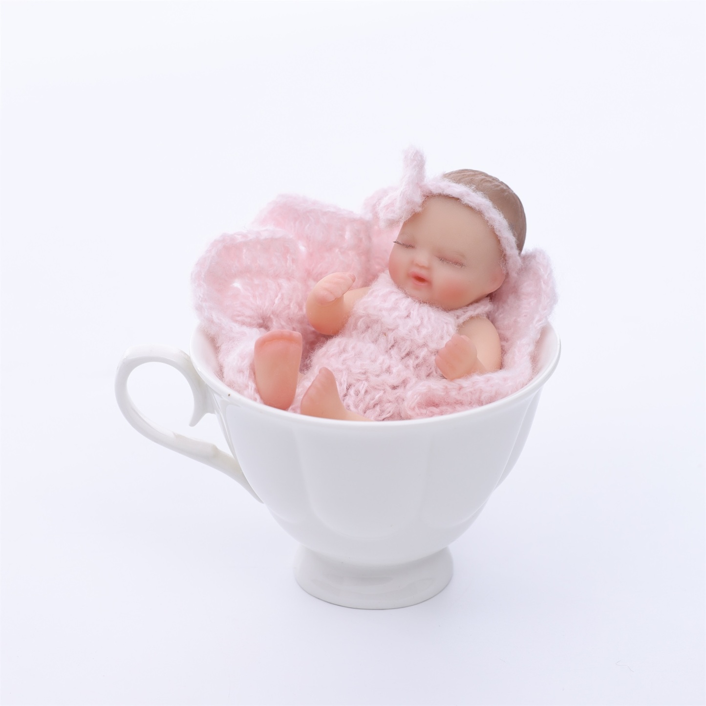 10cm/4Inch Lifelike Silicone Reborn Girl Baby Doll