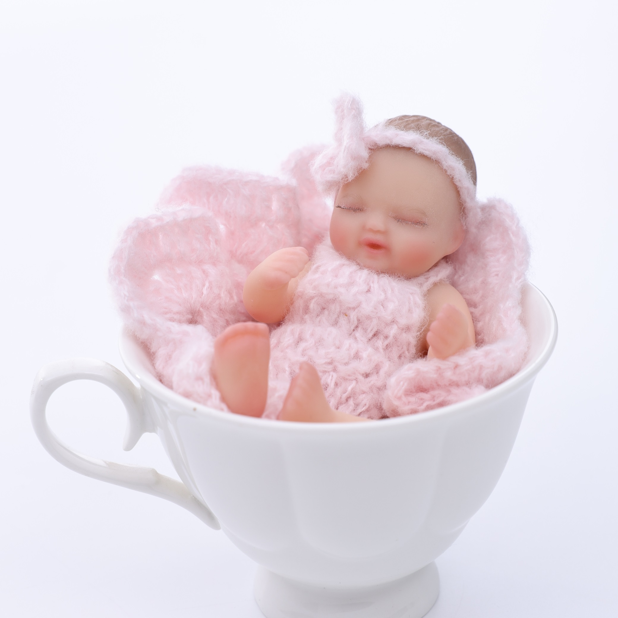 10cm/4Inch Lifelike Silicone Reborn Girl Baby Doll