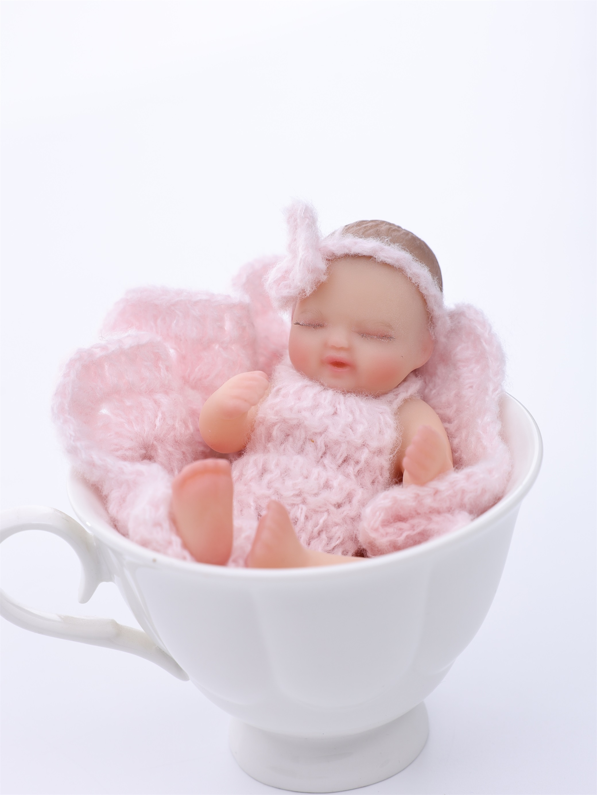 10cm/4Inch Lifelike Silicone Reborn Girl Baby Doll