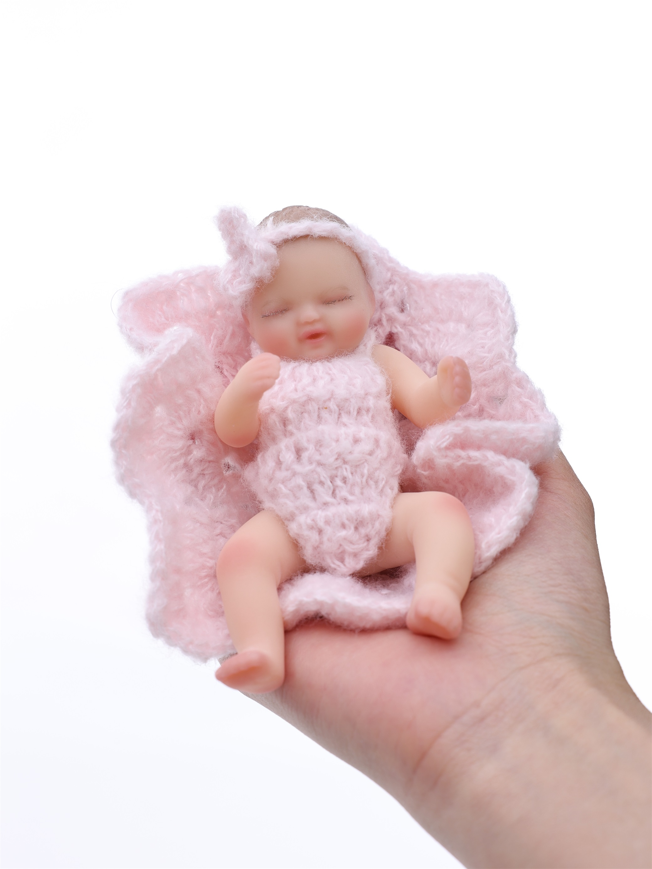 10cm/4Inch Lifelike Silicone Reborn Girl Baby Doll