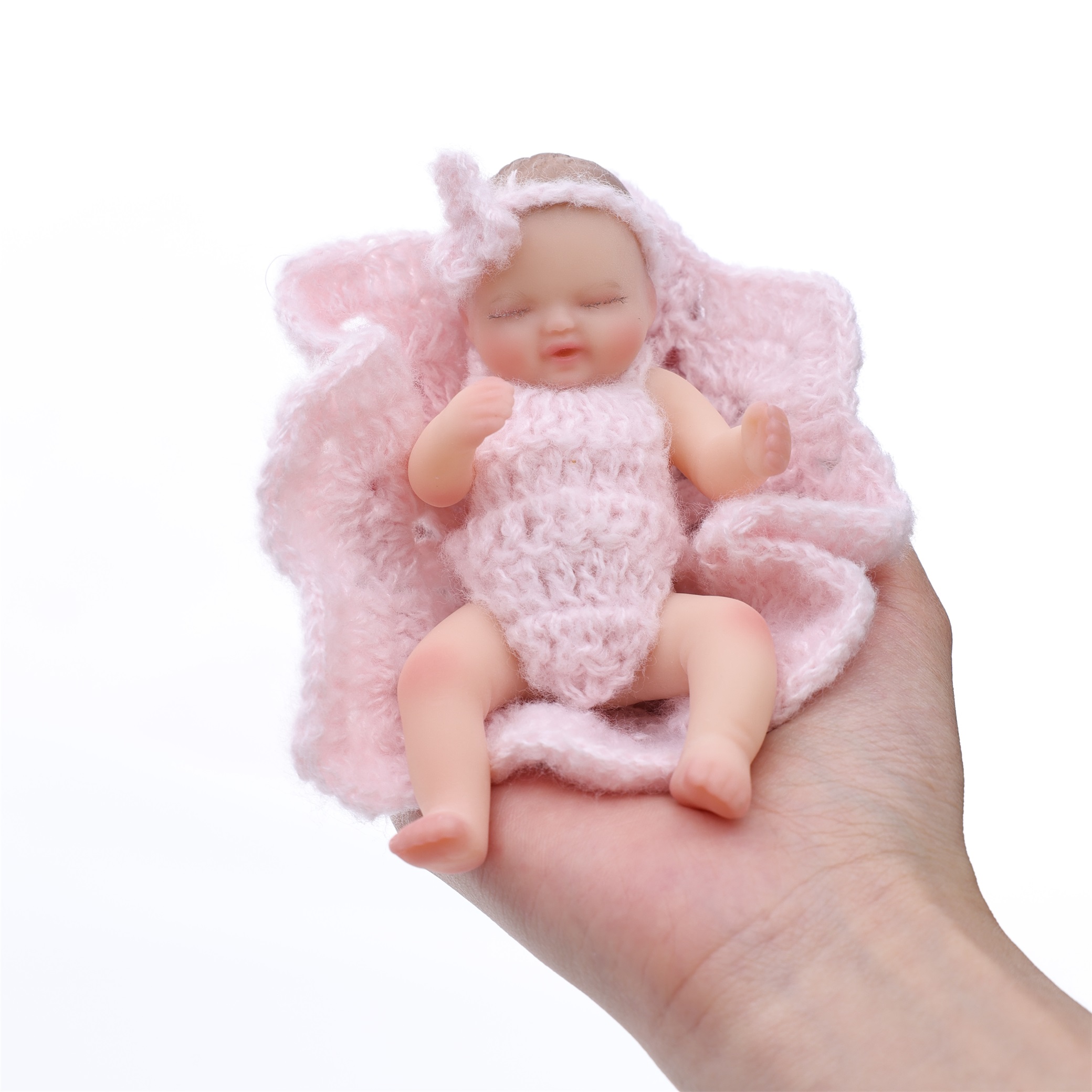 10cm/4Inch Lifelike Silicone Reborn Girl Baby Doll