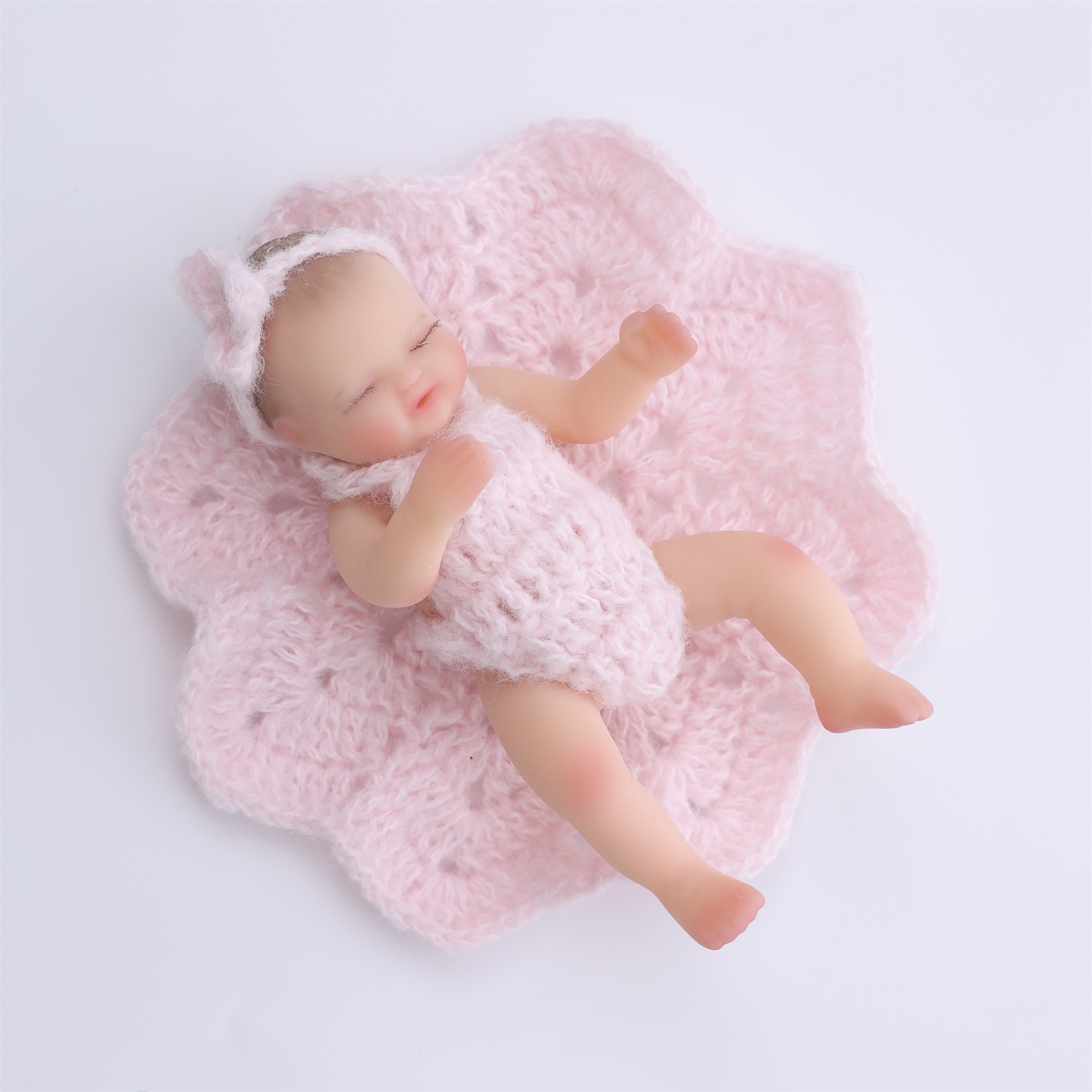 10cm/4Inch Lifelike Silicone Reborn Girl Baby Doll