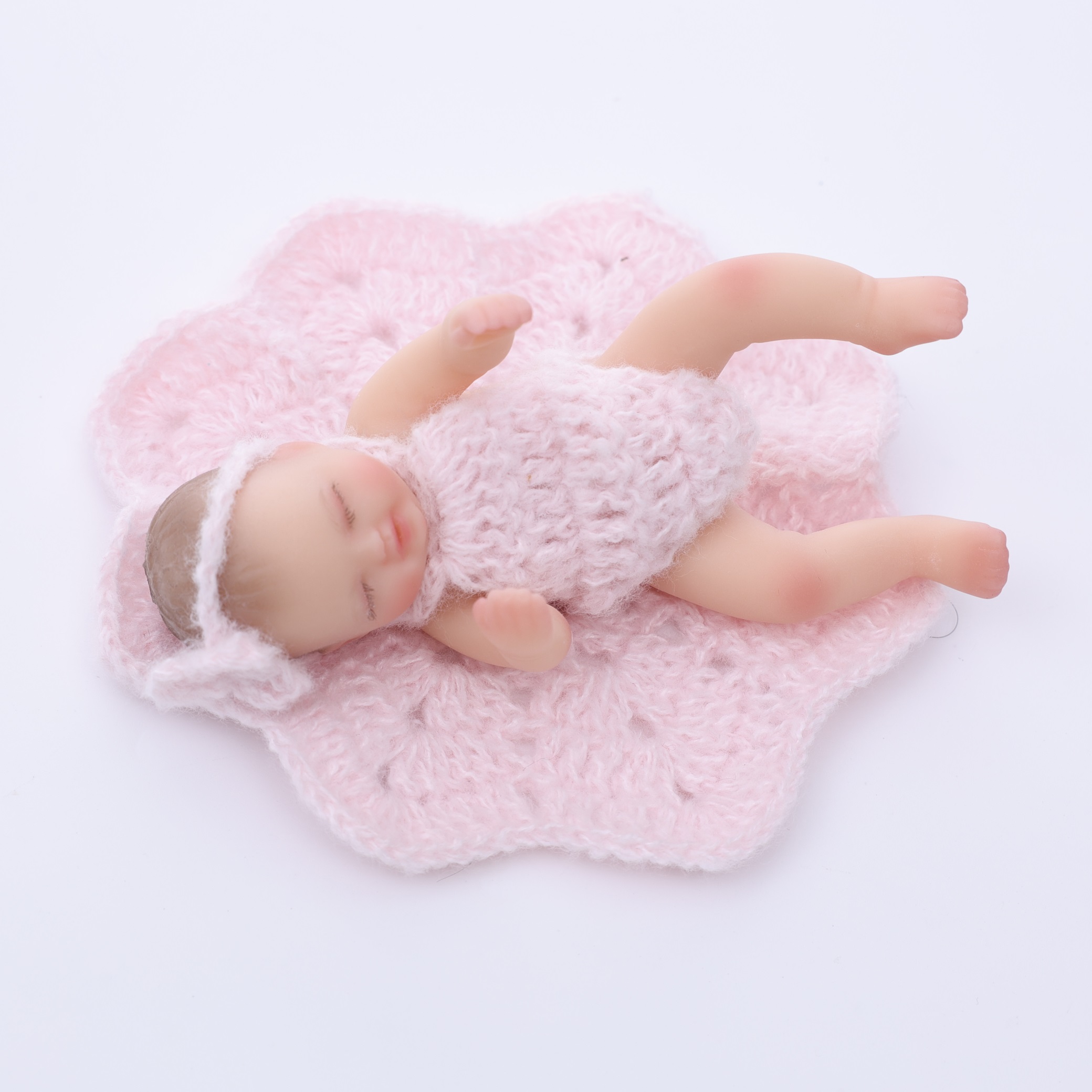 10cm/4Inch Lifelike Silicone Reborn Girl Baby Doll