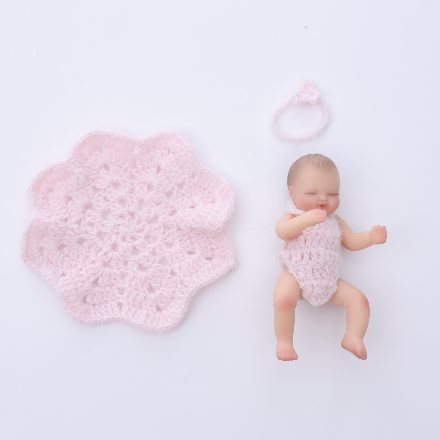 10cm/4Inch Lifelike Silicone Reborn Girl Baby Doll