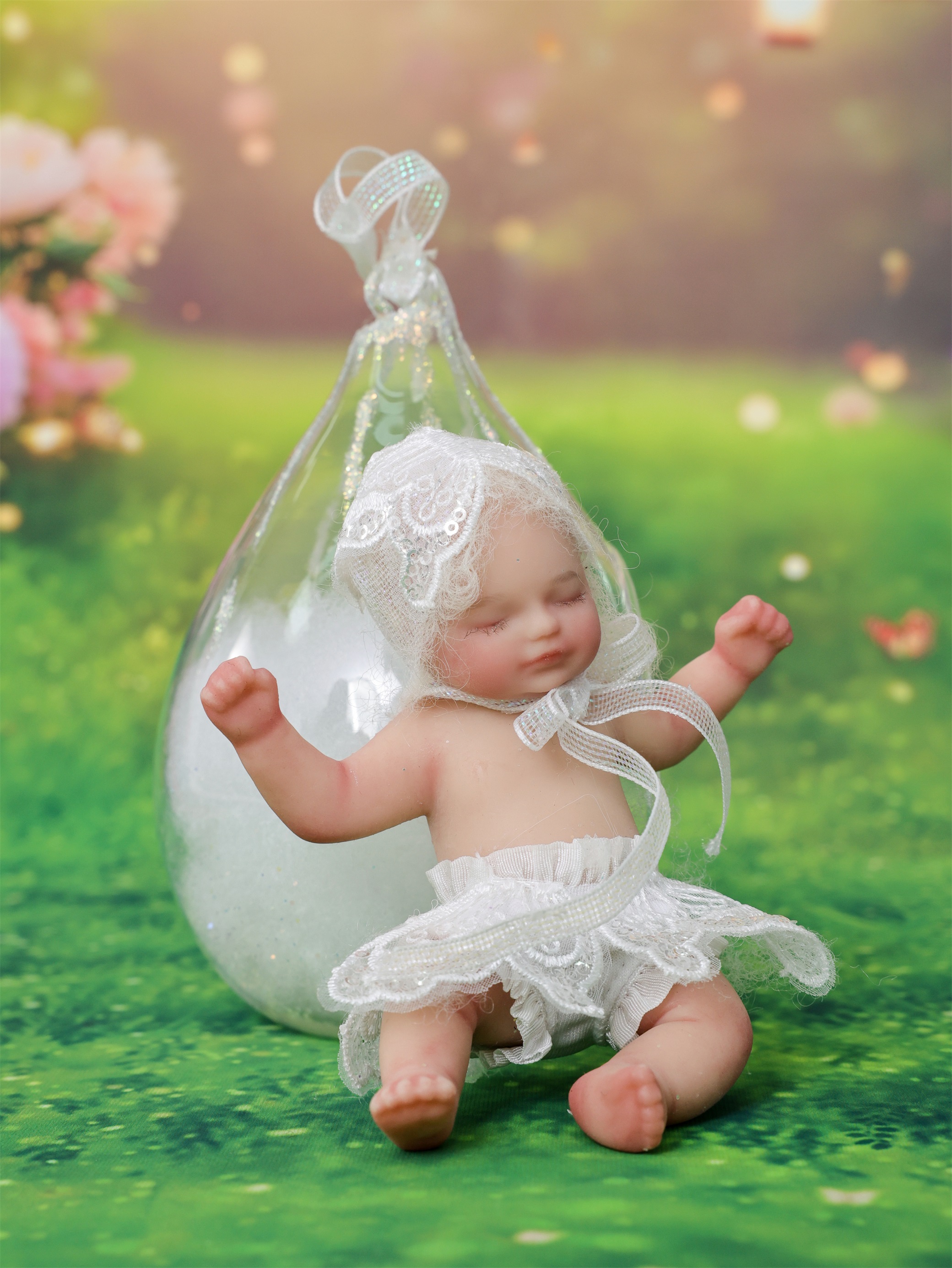 13cm/5Inch Lifelike Silicone Reborn Girl Baby Doll