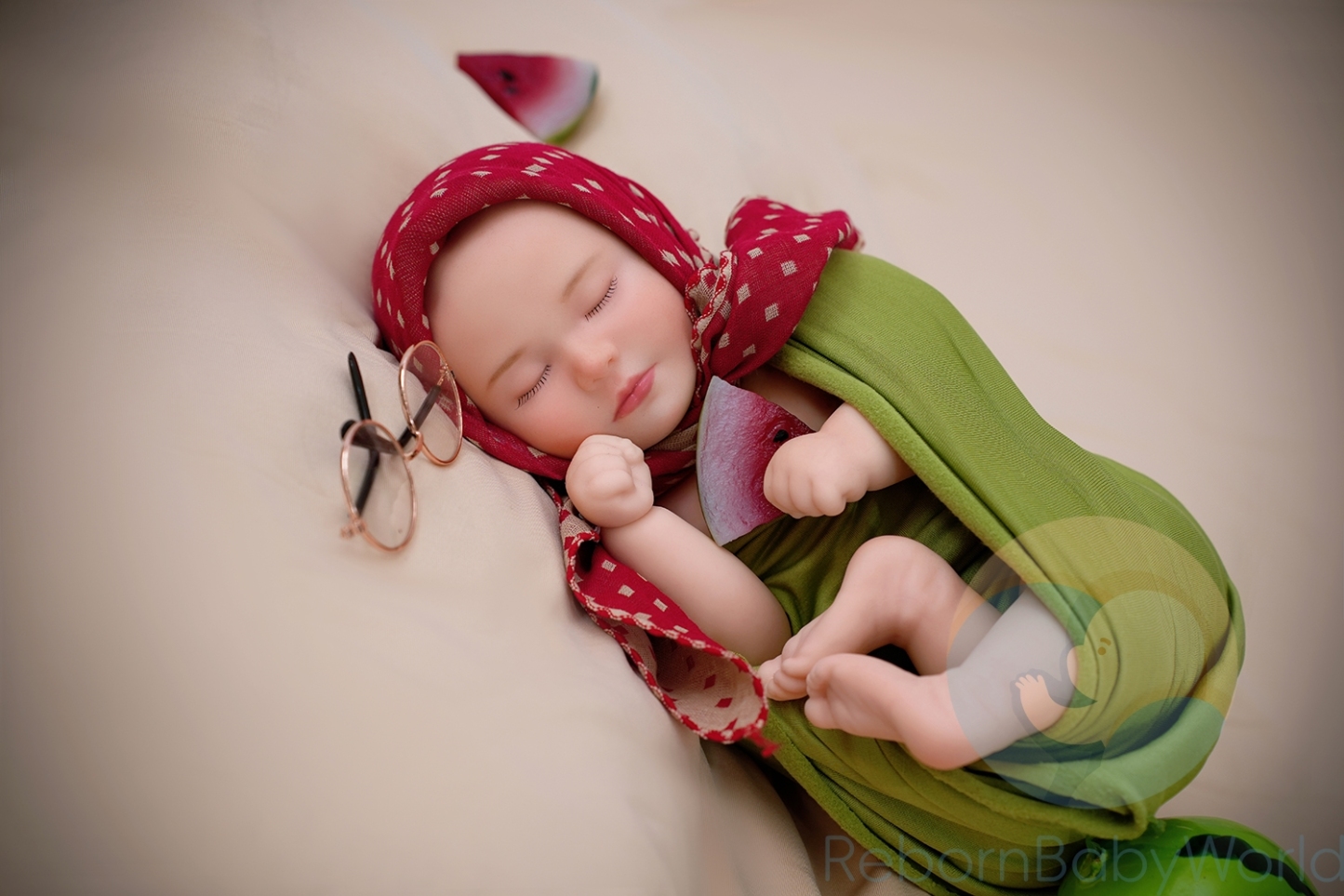 ]40cm/16inch Soft Silicone Elastic Closed Eyes Reborn Baby Girl Doll